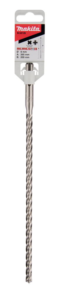Makita SDS-PLUS NEMESISII Bohrer, 8 x 265 mm Makita SDS-PLUS NEMESISII Bohrer, 8 x 265 mm