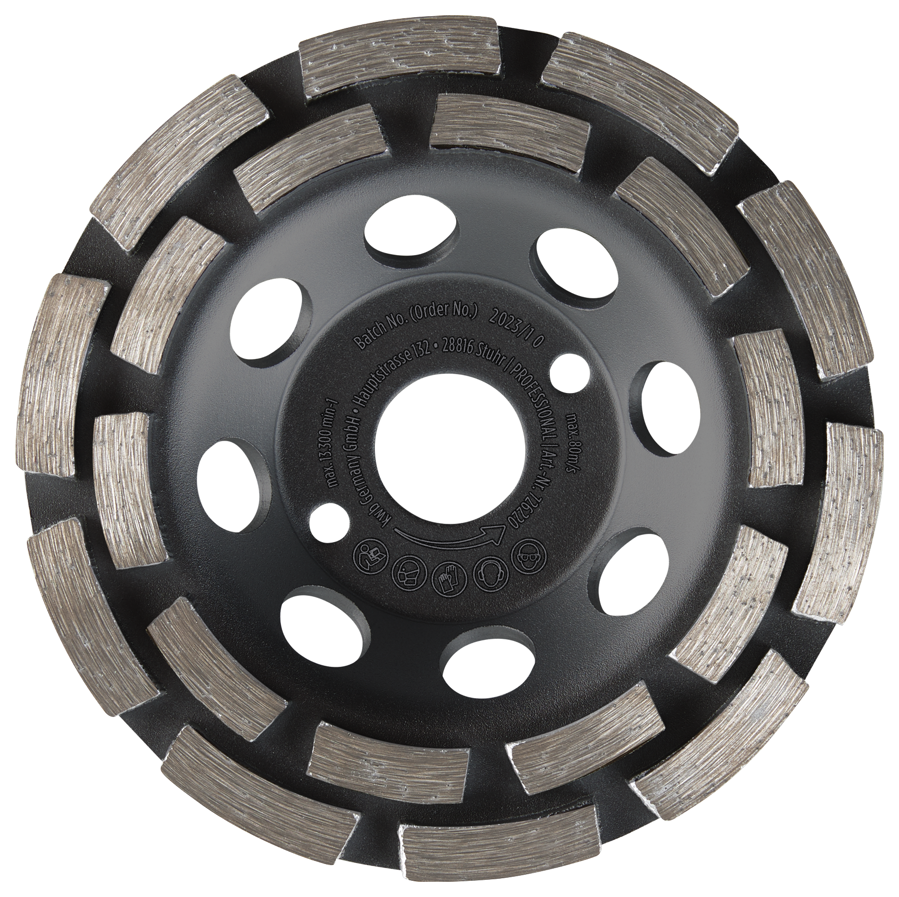 Kwb Diamant 2-reihiger Schleifteller, 125 mm