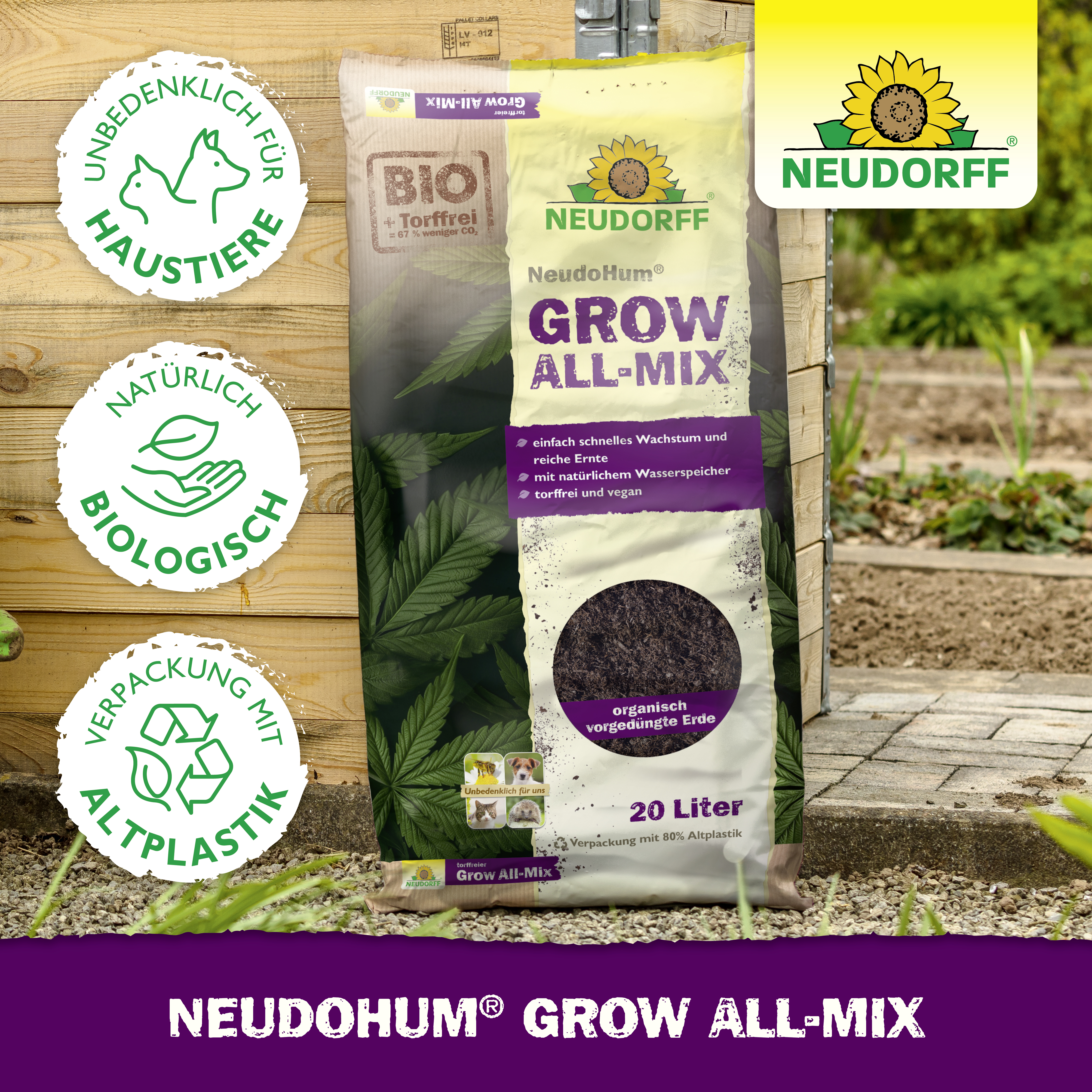 Neudorff NeudoHum Grow All-Mix, 20 l