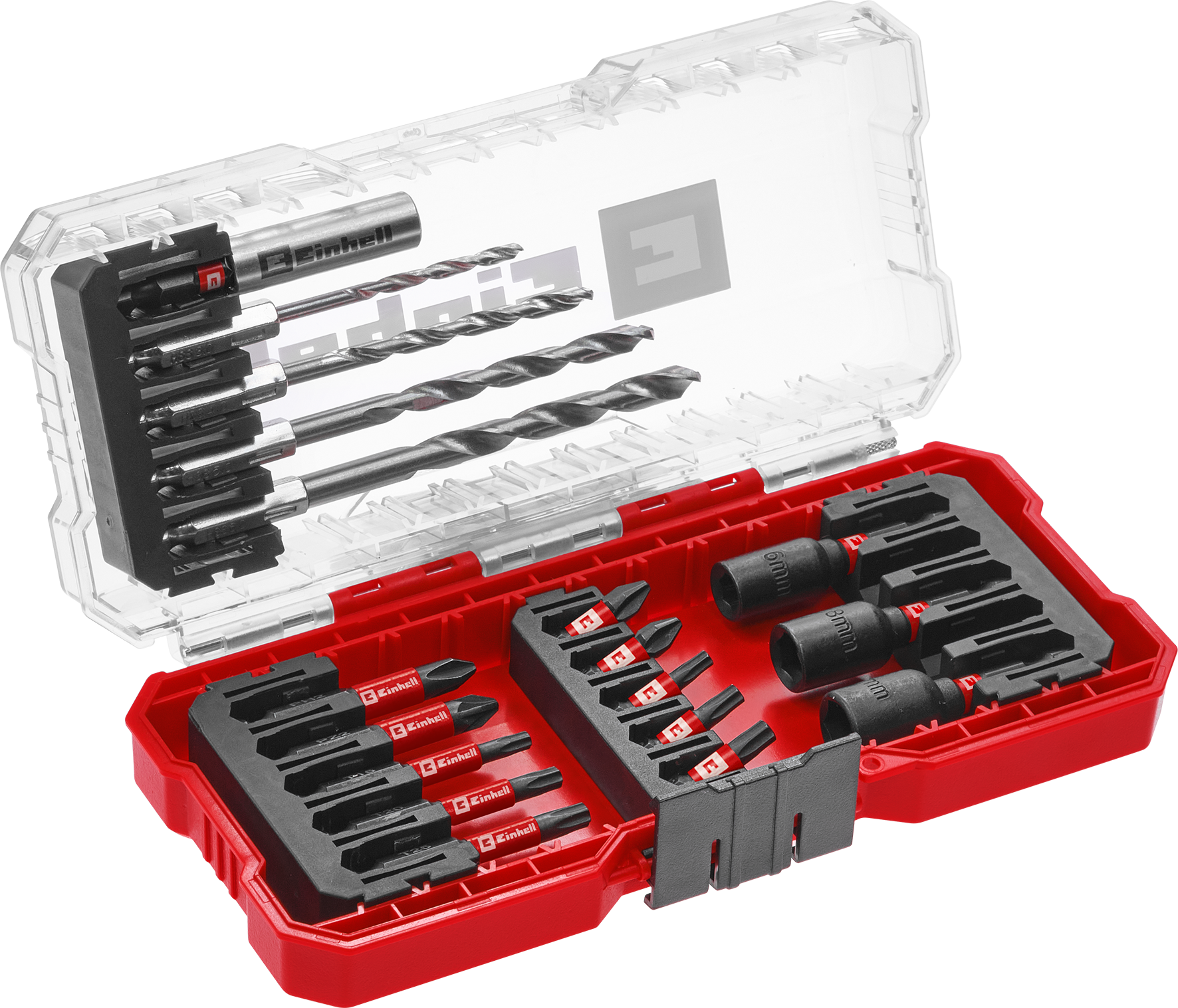 Einhell Impact-Bit-Set mit Metallbohrern, S-CASE, 18-tlg.
