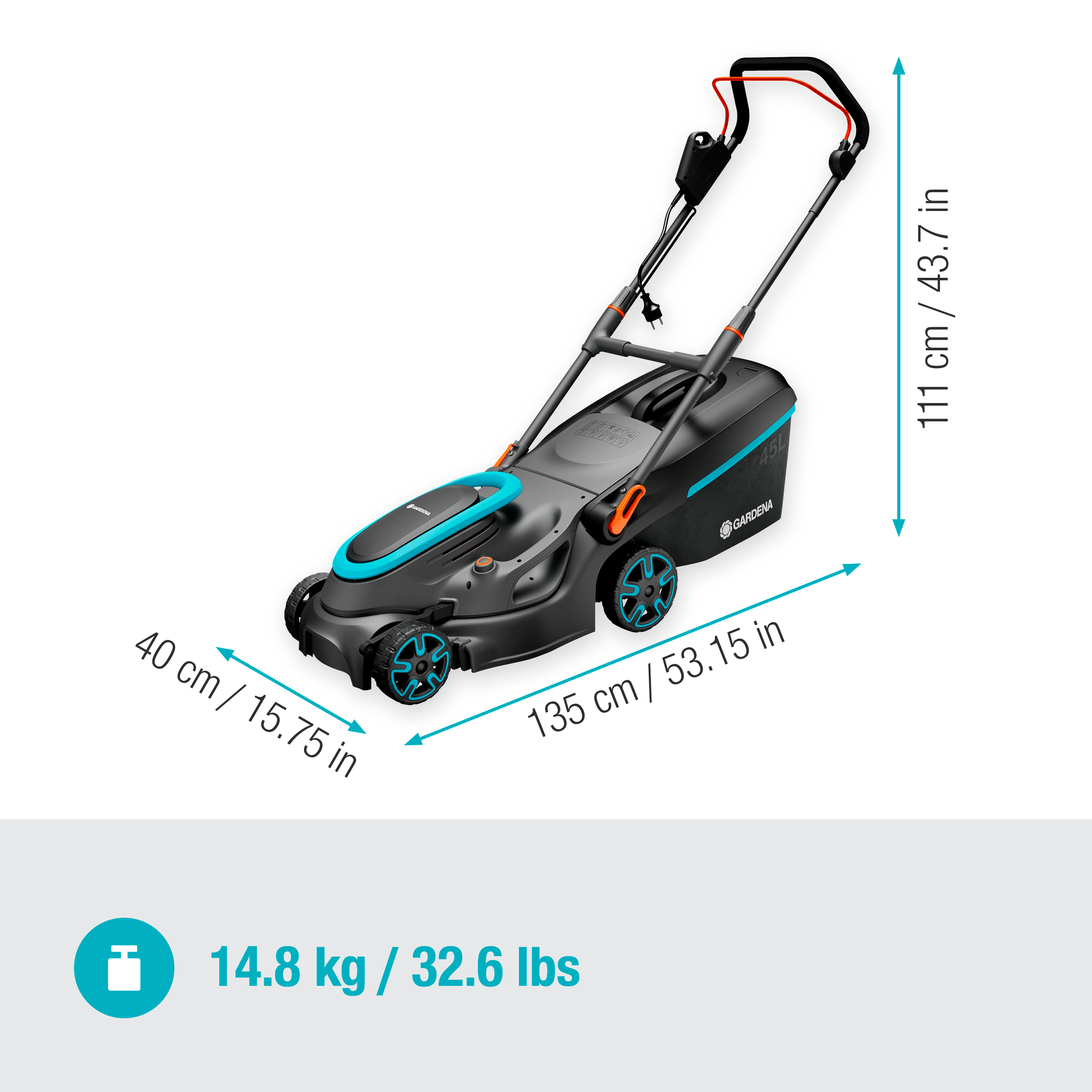 Gardena Elektro-Rasenmäher PowerMax 37/1800 G2 Gardena Elektro-Rasenmäher PowerMax 37/1800 G2