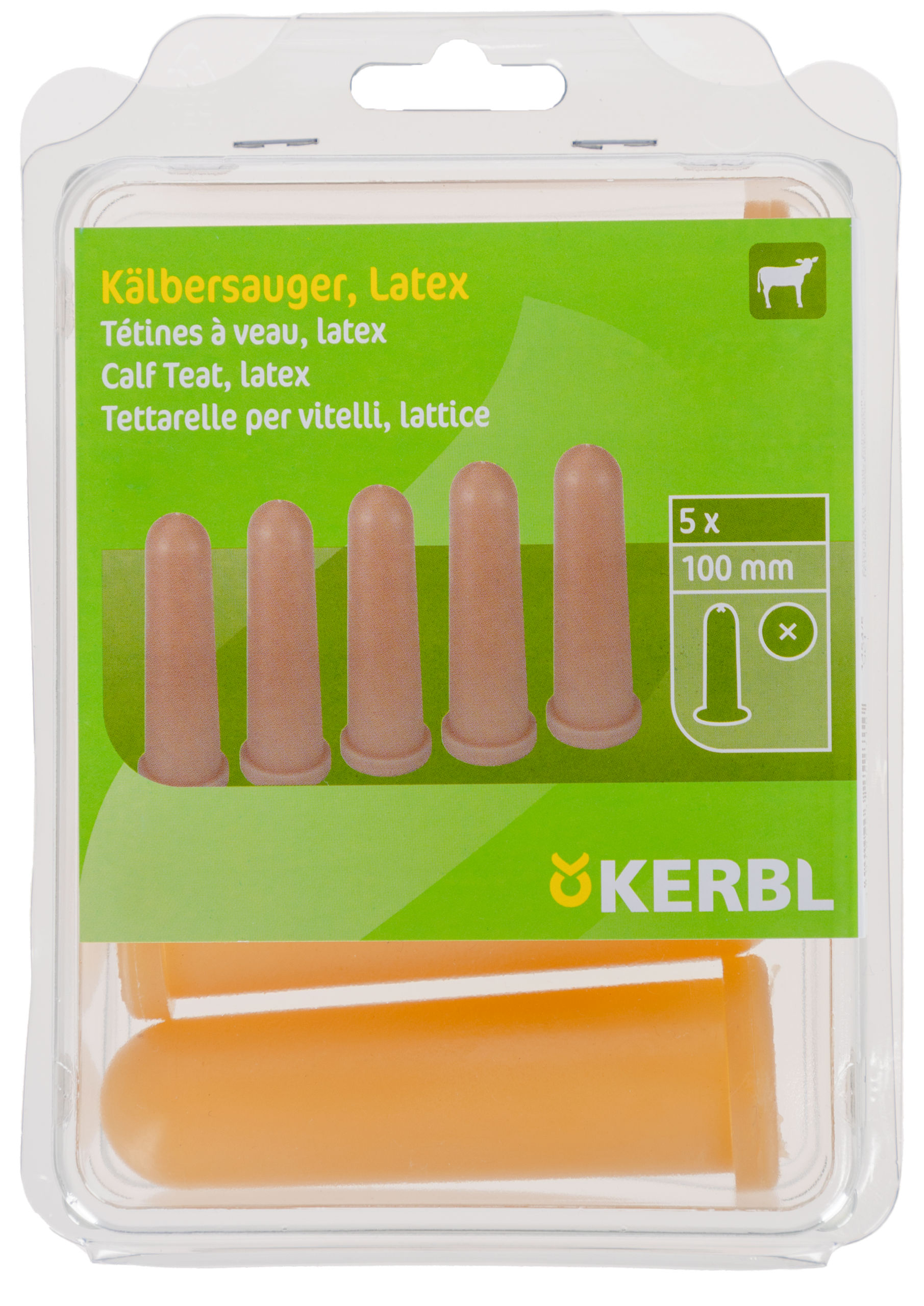 Kerbl Latex-Sauger, 100 mm, 5 St. im Pack