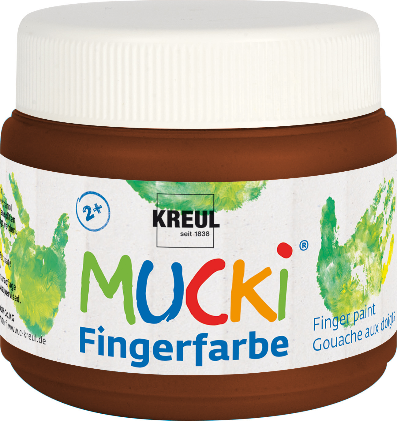 23111_MUCKI_Fingerfarbe_Braun_150ml_RGB Fingerfarbe