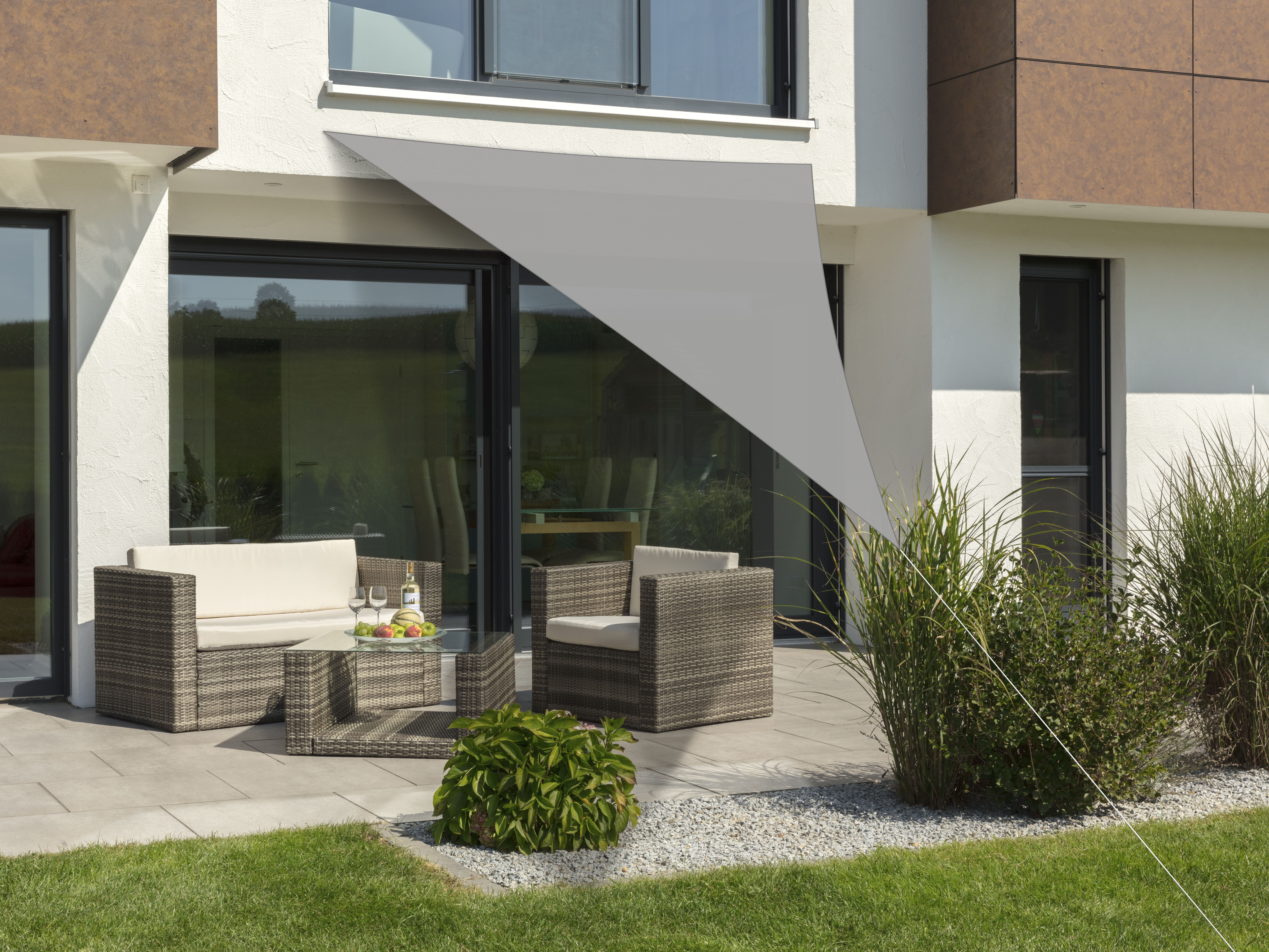 Sonnensegel Lanzarote 400X400X300cm Grau