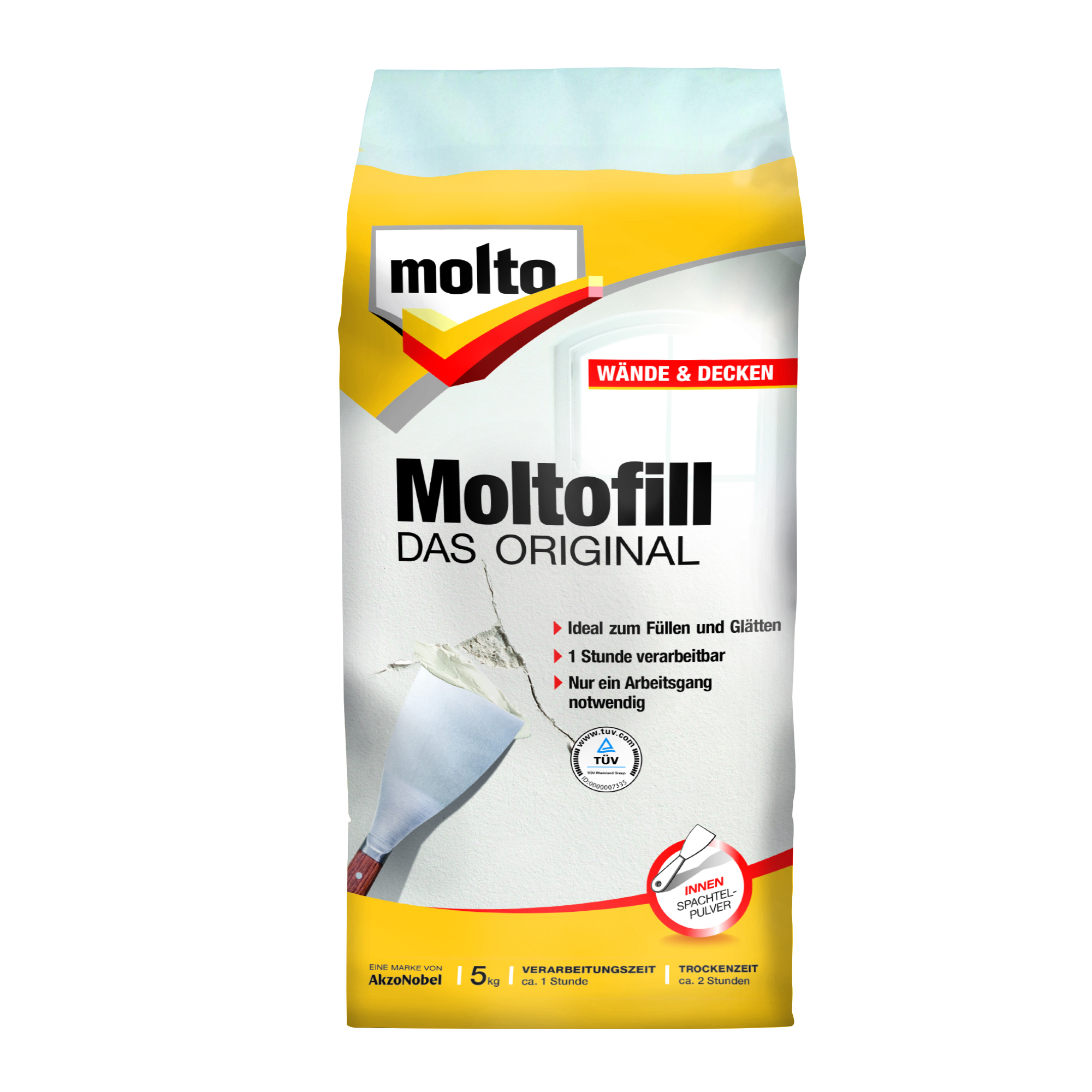 120248_4007591110121_5087725_MO_Moltofill_Das_Original_5kg MOLTOFILL SPACHTELPULVER INNEN 5KG