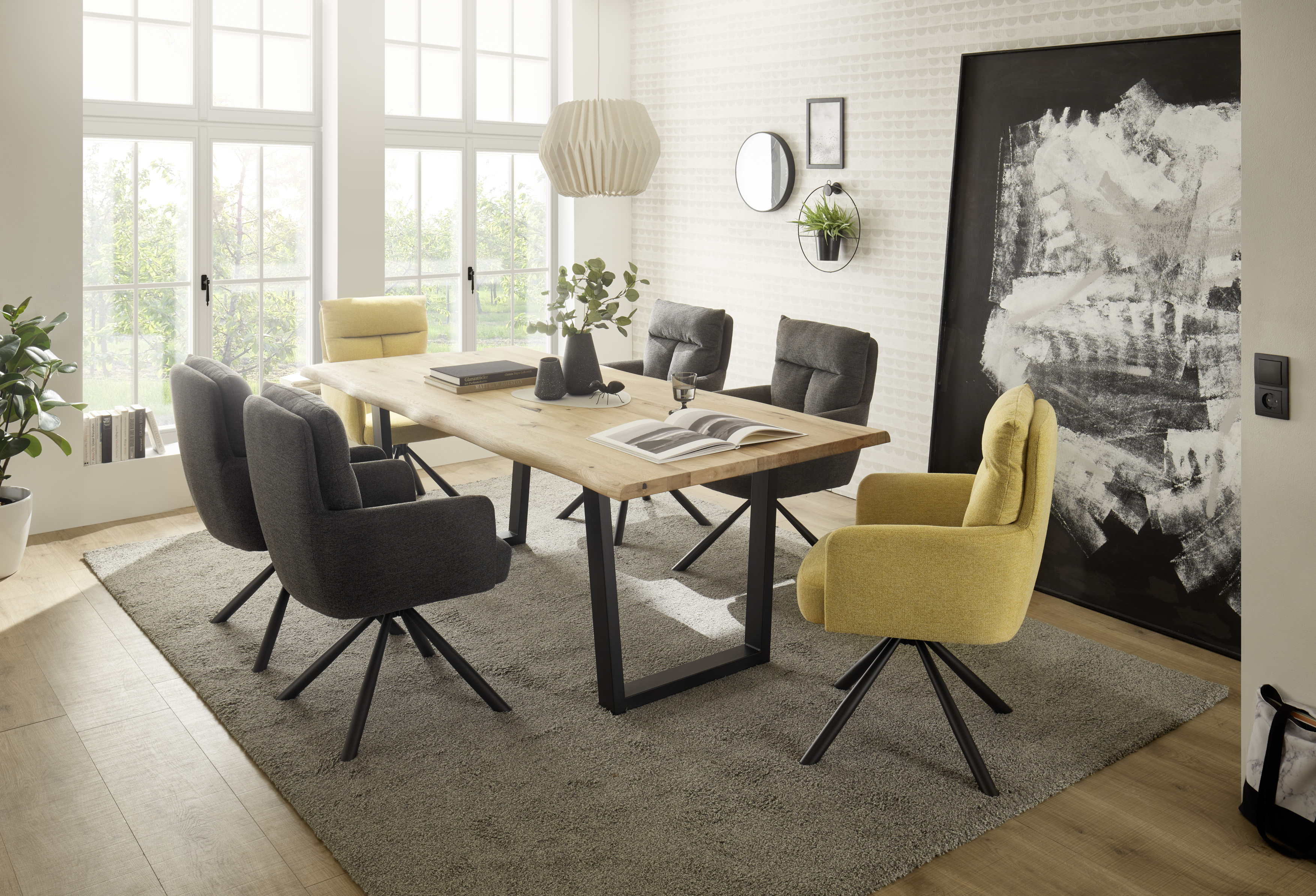 Stolkom Armlehnstuhl Sofia mit Strukturstoffbezug, grau Stolkom Armlehnstuhl Sofia mit Strukturstoffbezug, grau