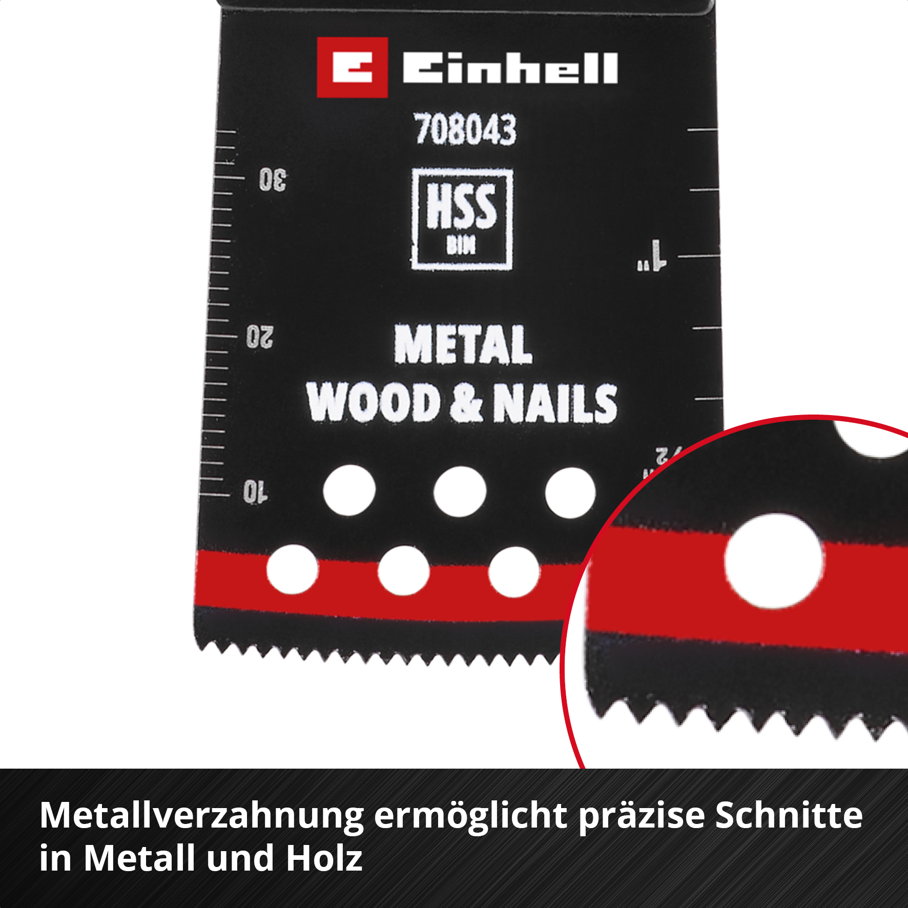 Einhell HSS-BiM-Tauchsägeblatt mit Universalaufnahme, curved, 34 x 40 mm