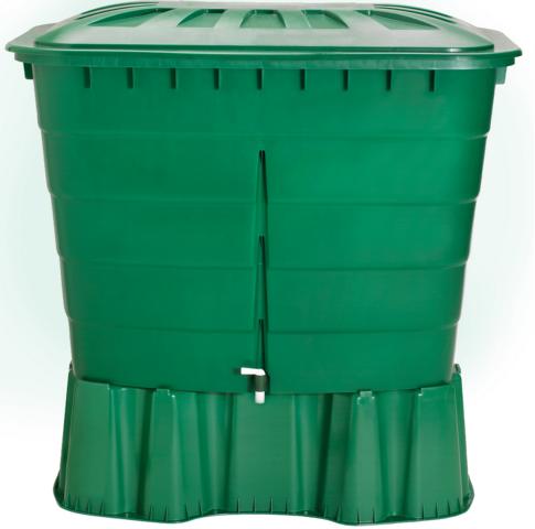 413121-5 REGENTONNE ECKIG 520L GRÜN KOMPLETT GRAF