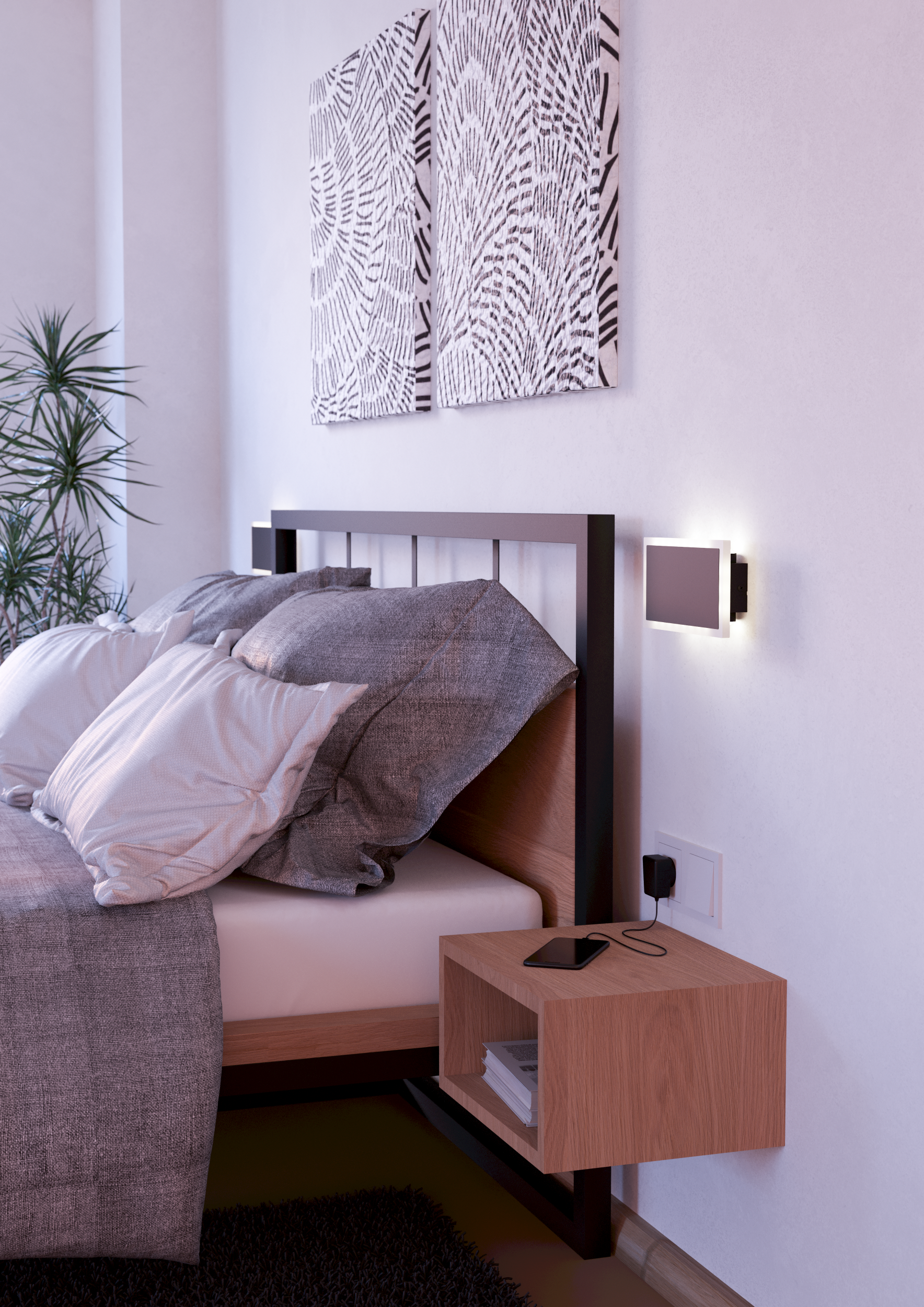 Eglo Wand-/Deckenleuchten Talamello 1, 12W, schwarz