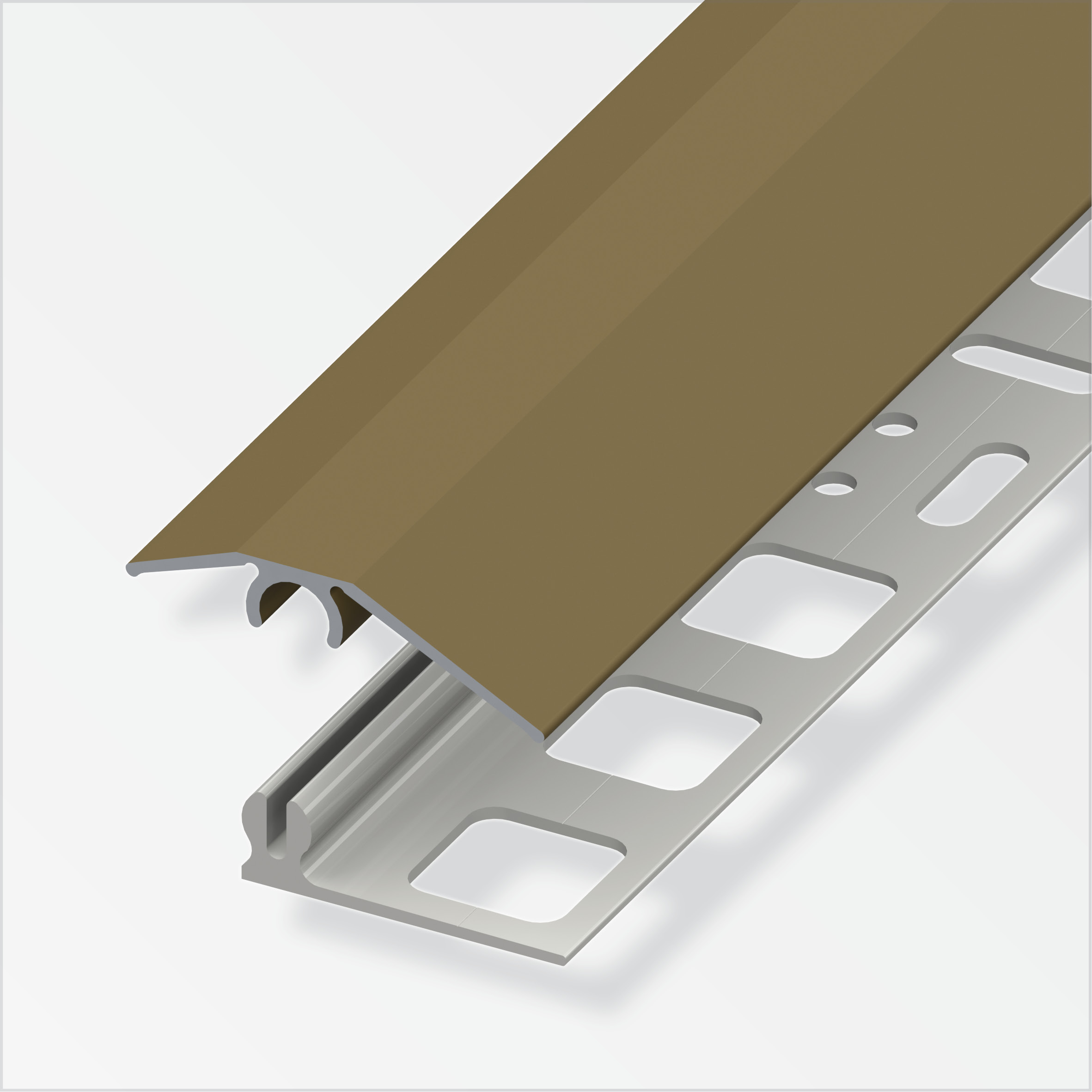 635654_Niveauausgleichs-Profil Alfer clipstech®-mini-Komplett-Set, 31 mm, bronze