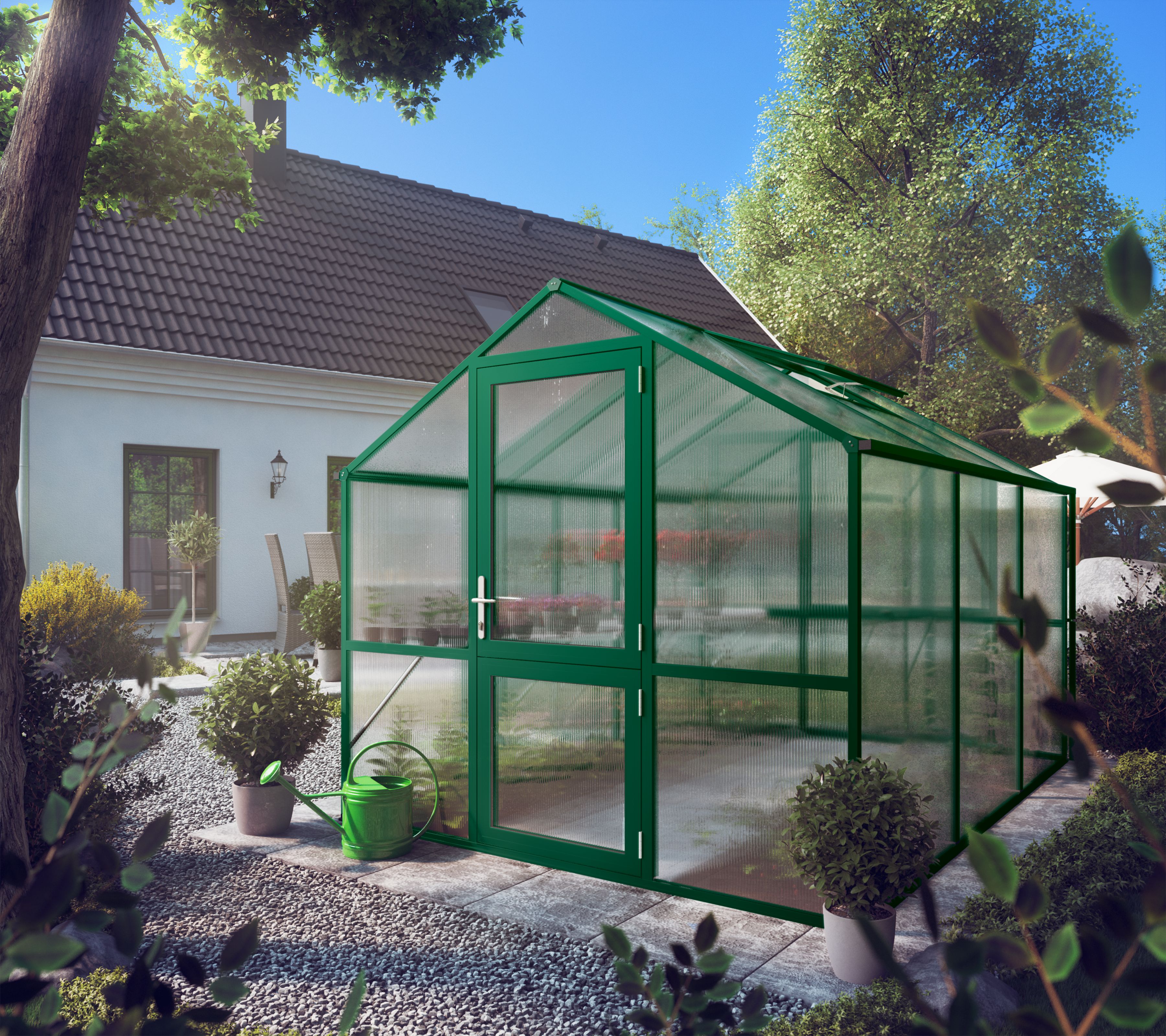 KGT Gewächshaus Rose III, moosgrün KGT Gewächshaus Rose III, moosgrün