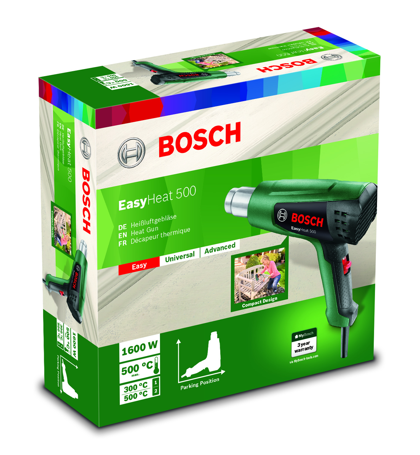 Bosch Heißluftgebläse Produktverpackung
