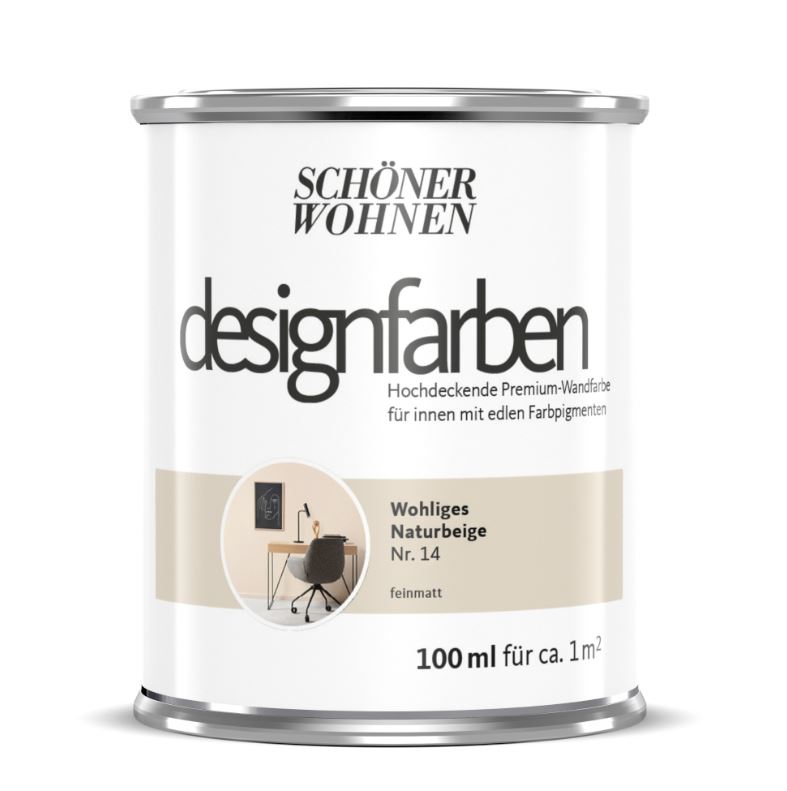 Schöner Wohnen Designfarbe, wohliges naturbeige, 100 ml