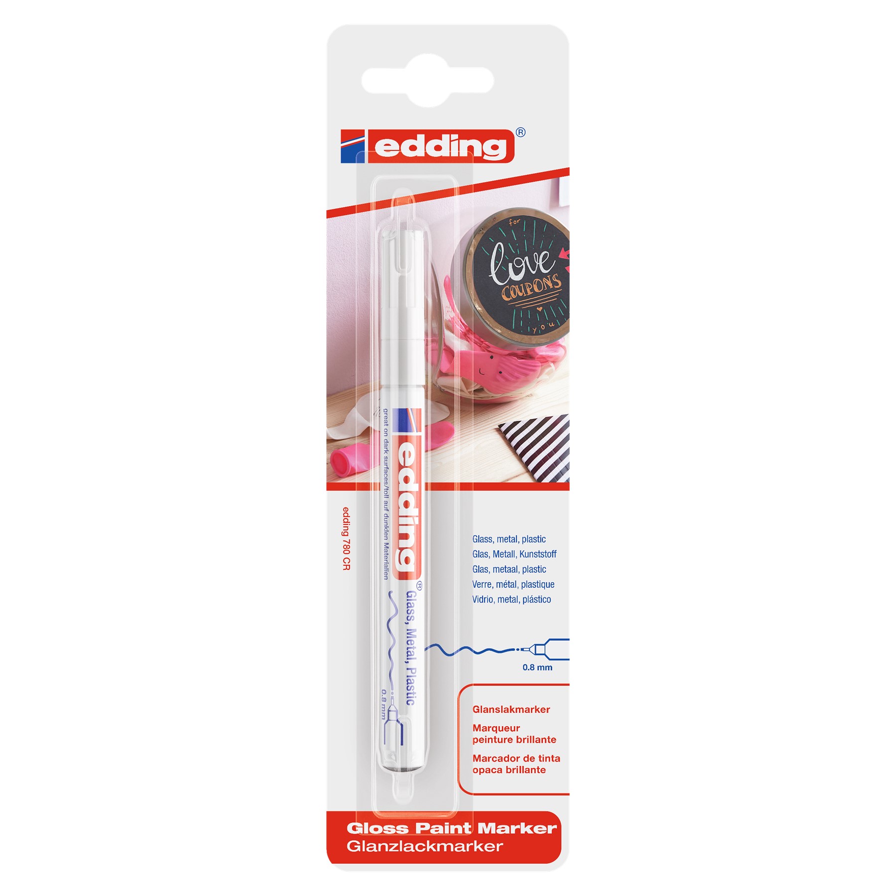 e-780_1_white_4004764060634 Edding 780/1 Glanzlackmarker, weiß