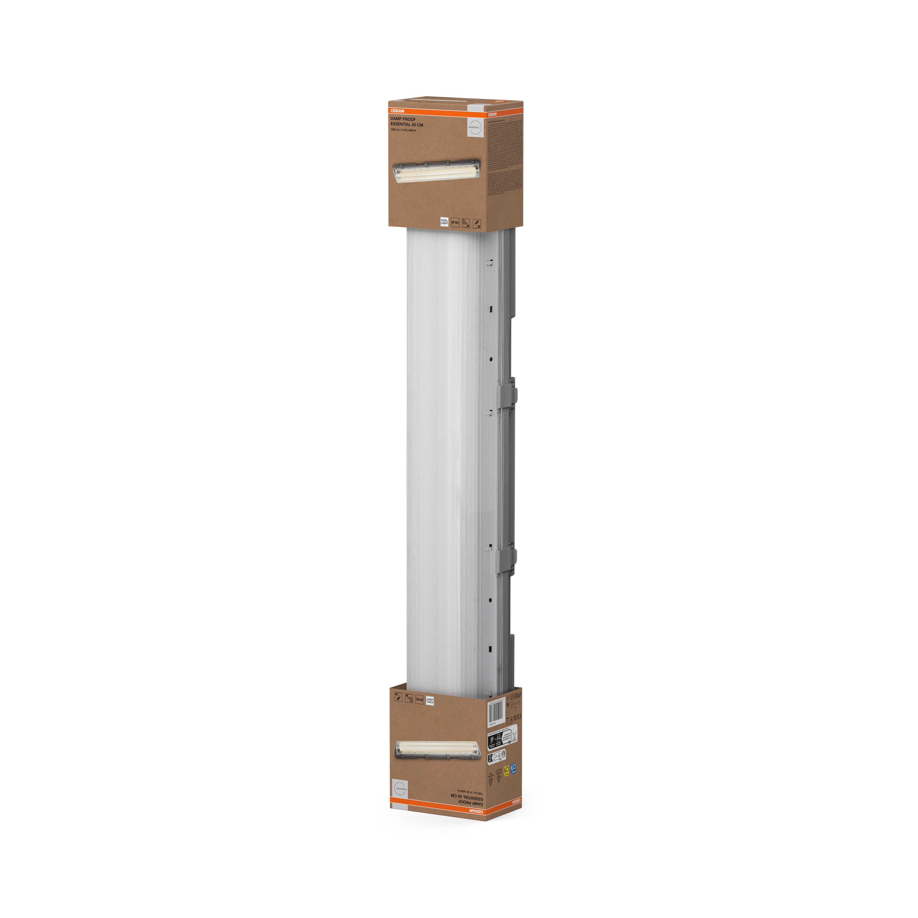 Osram Feuchtraumlampe Essential, 60 cm, 2X7W