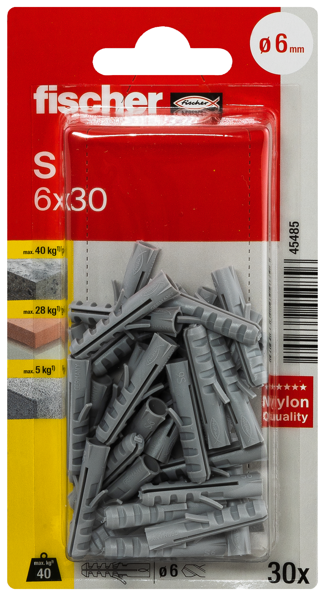 fischer Dübel S 6 K (30) fischer Dübel S 6 K (30)