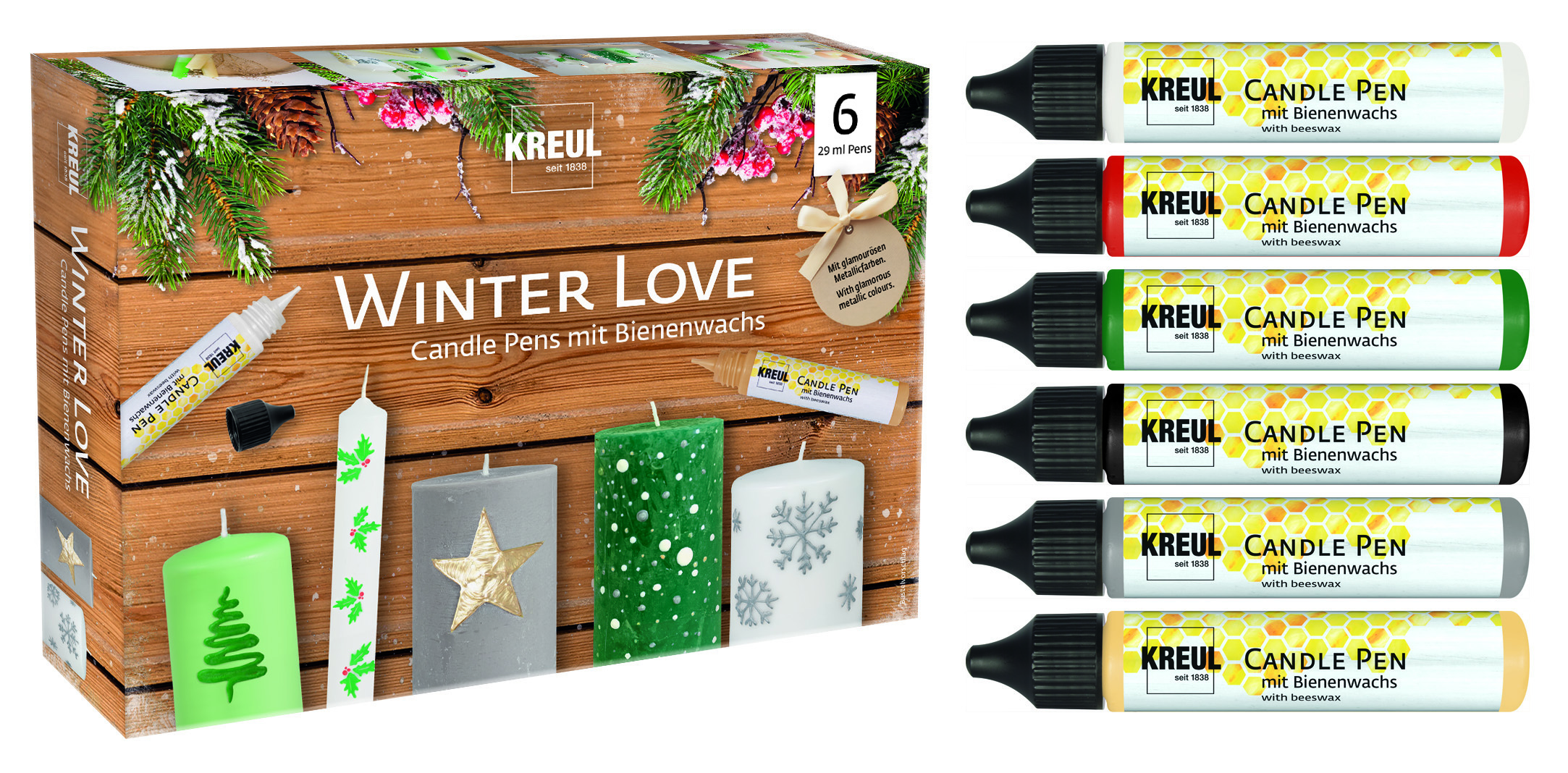 Kreul Candle Pen 6er-Set, Winter Love Kreul Candle Pen 6er-Set, Winter Love