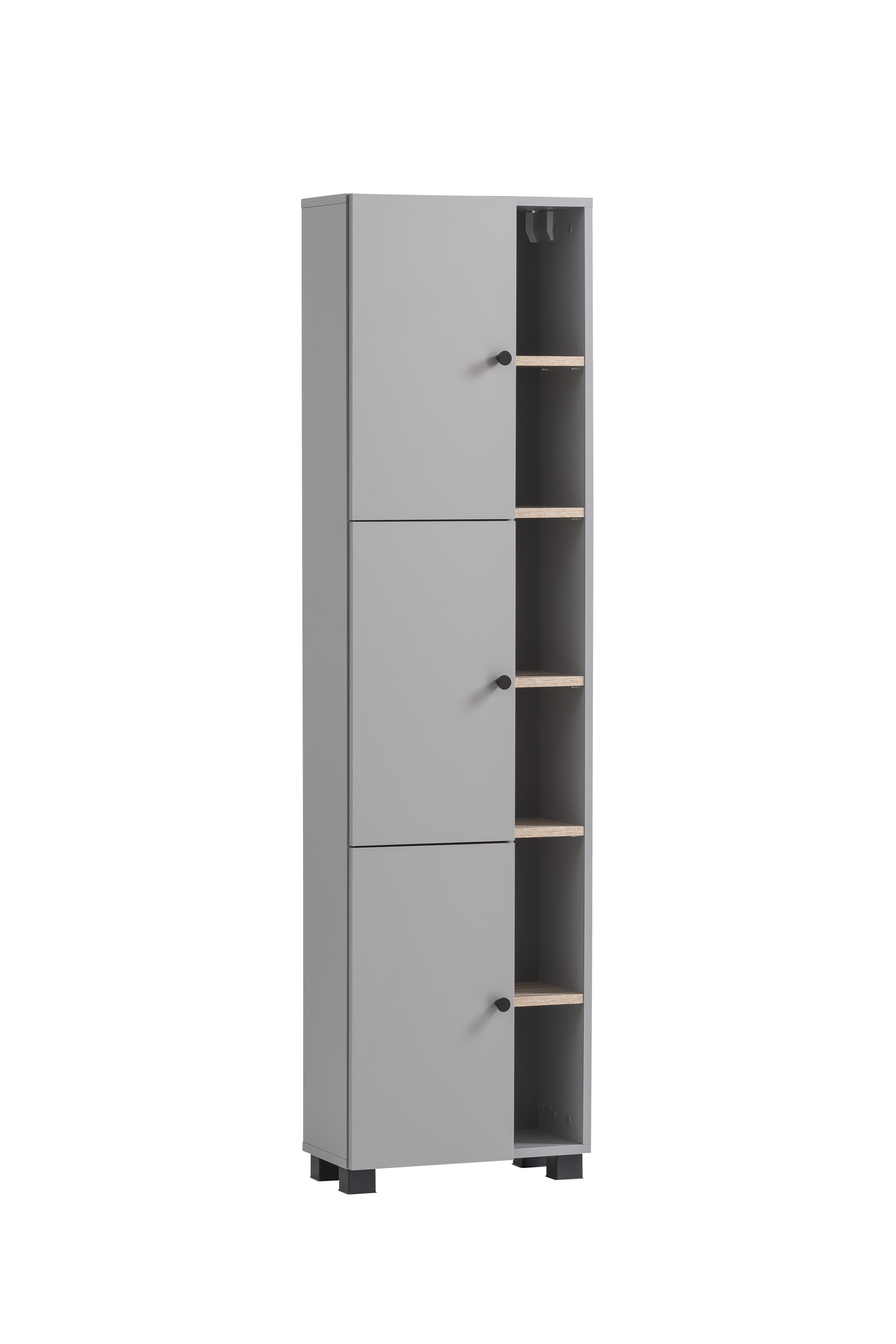 W. Schildmeyer Hochschrank Balto 450, 3T, platingrau