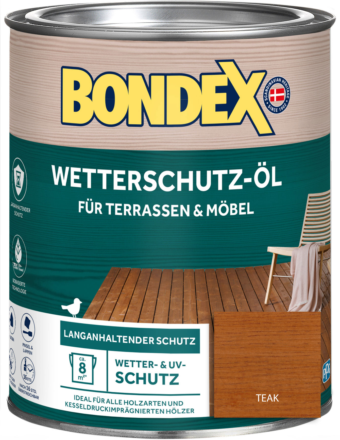 Bondex Wetterschutz-Öl, teak, 0,75 l Bondex Wetterschutz-Öl, teak, 0,75 l