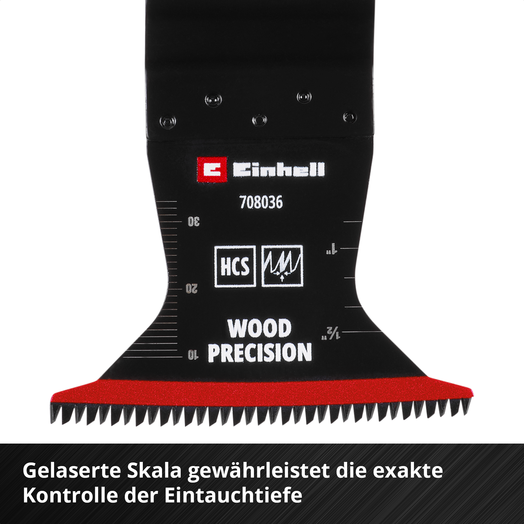 Einhell HCS-Tauchsägeblatt mit Universalaufnahme und Japanzahnung, curved, 65 x 42 mm