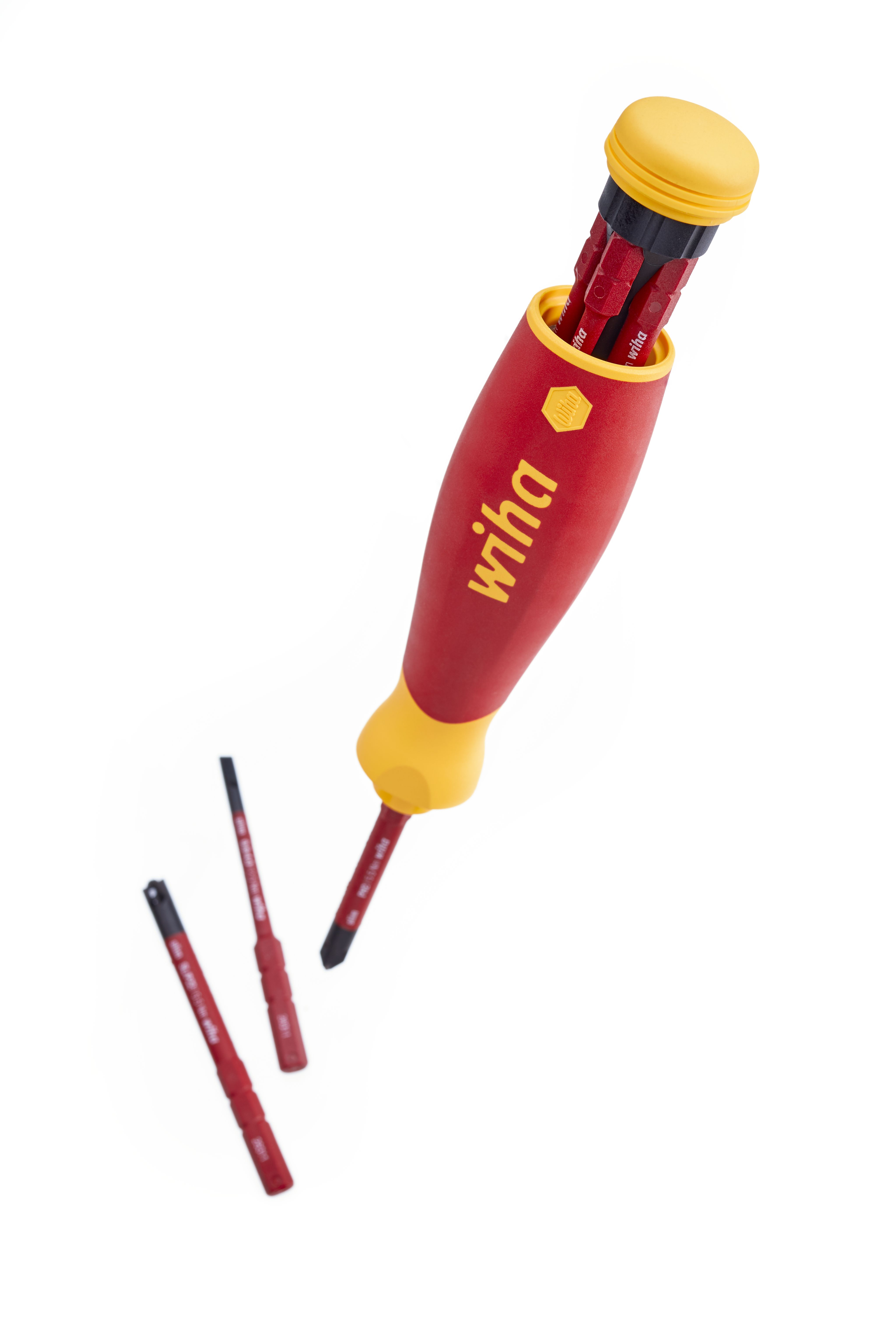 Wiha Schraubendreher mit Bitmagazin PocketMax® electric gemischt mit 4 slimBits