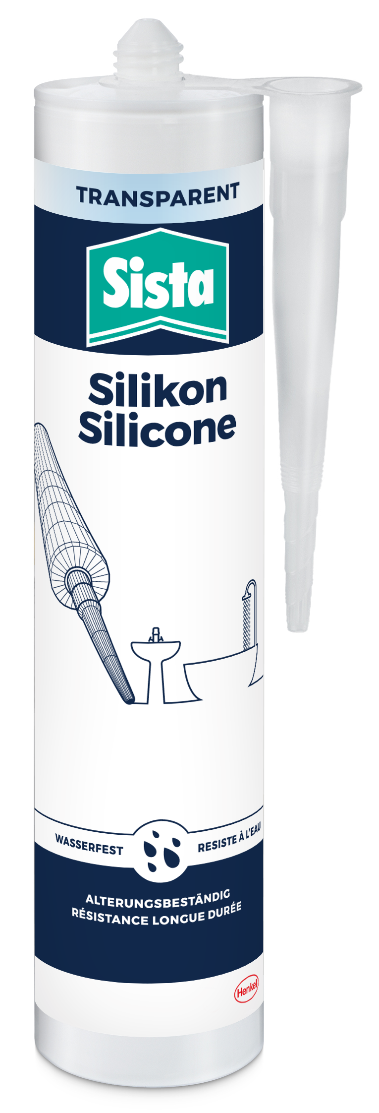 Sista Sanitär Silikon, transparent, 280 ml