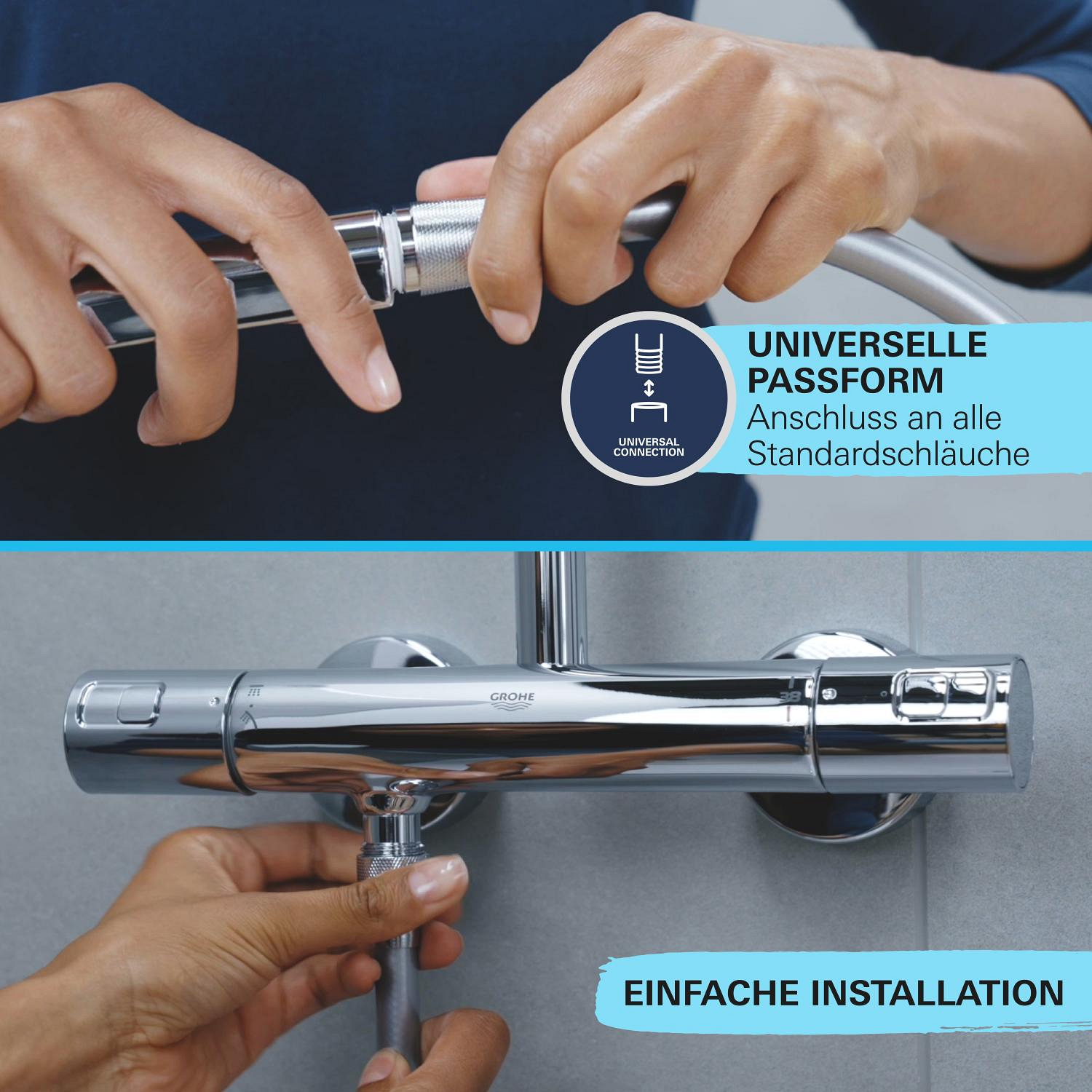 Grohe Vitalio SmartActive 130 Cube Handbrause 3 Strahlarten
