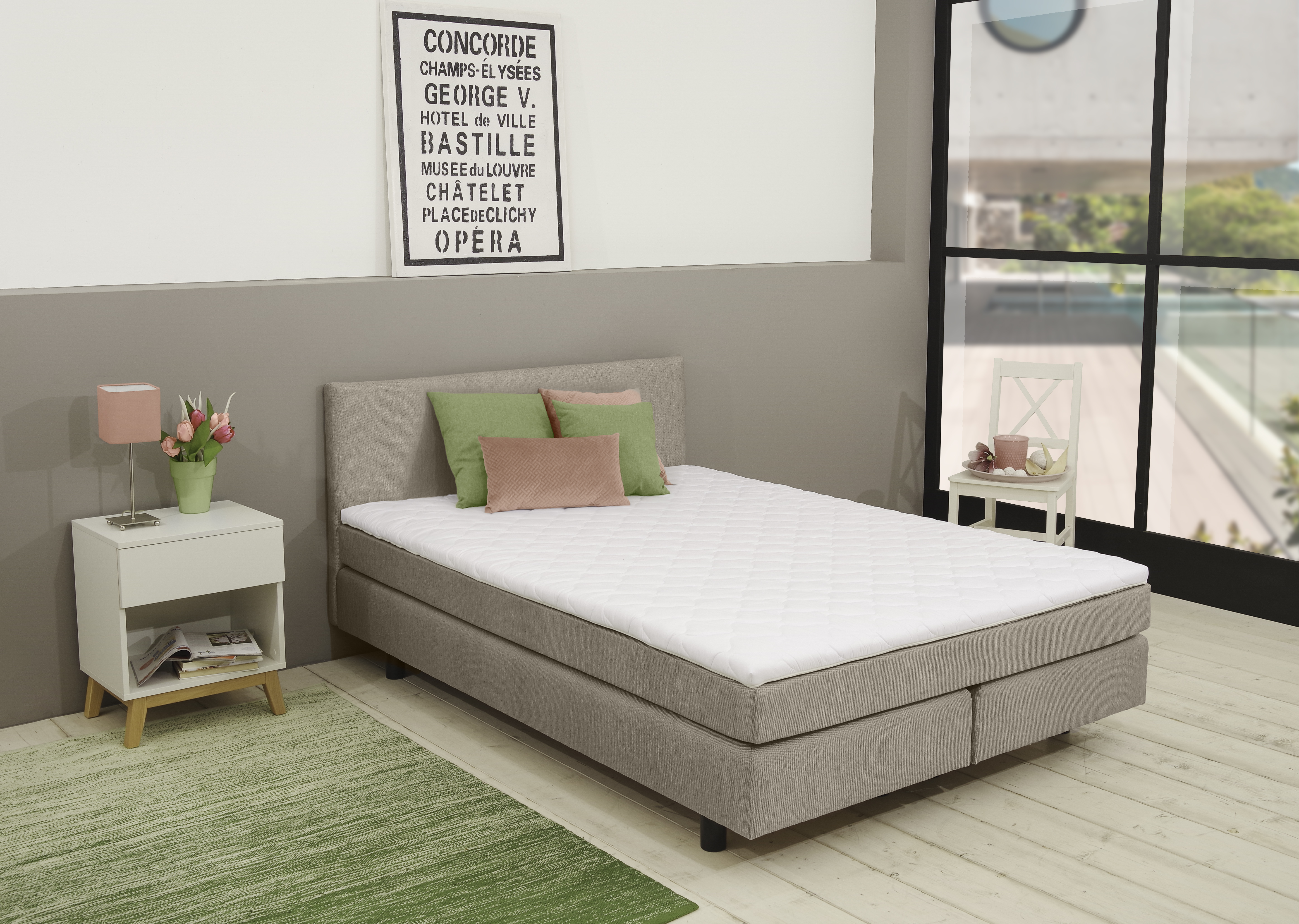 Sun Garden Boxspringbett-Set 1770 Brandon, 120 x 200 cm