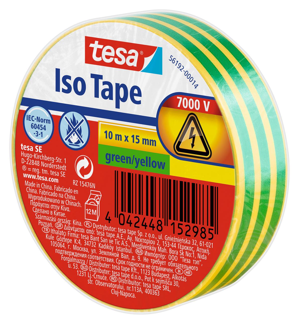 tesa_561920001422_LI444_right_pa tesa Isolierband, grün/gelb, 10 m