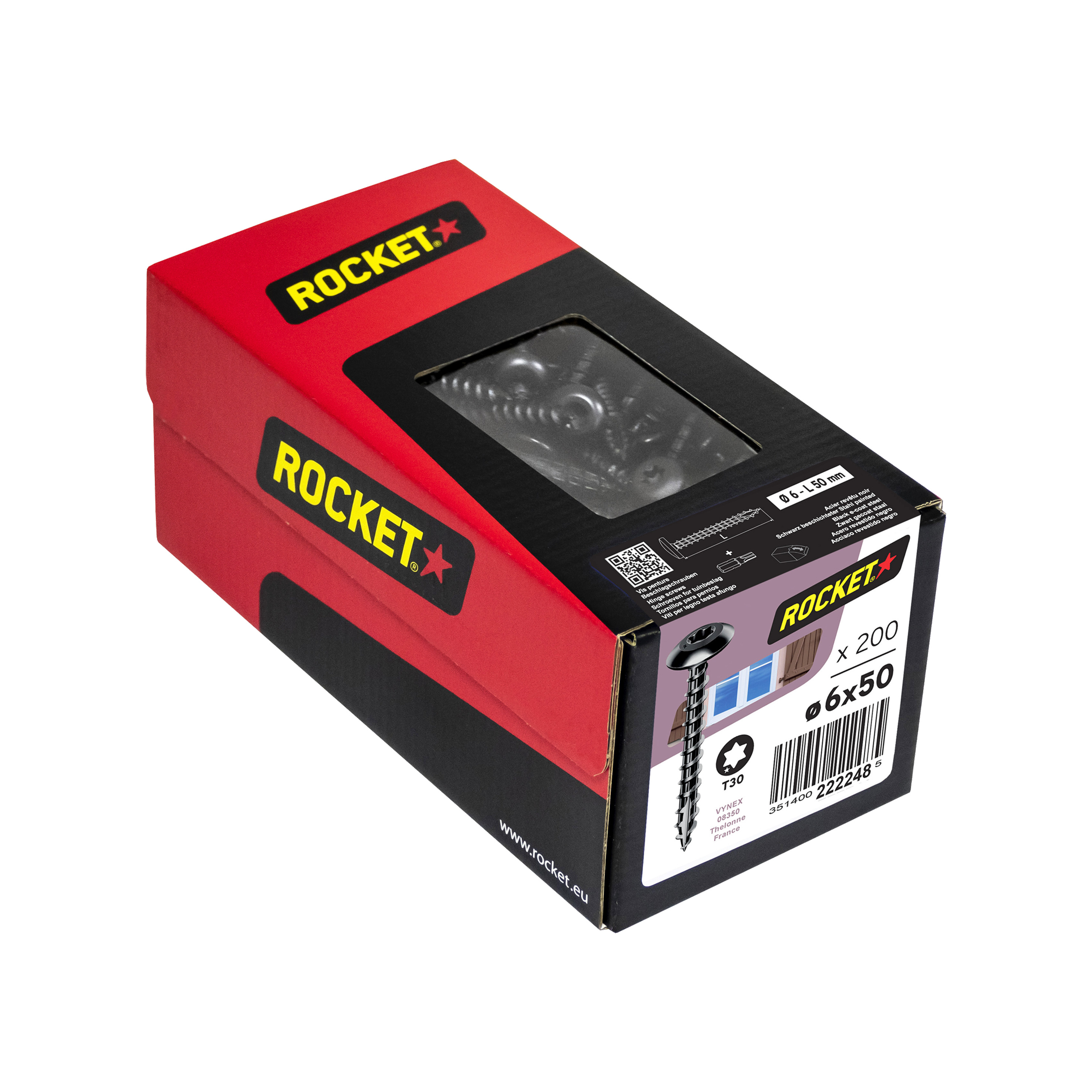 Rocket Zyl. 6,0 x 50 schwarz, T30 VG Rocket Zyl. 6,0 x 50 schwarz, T30 VG