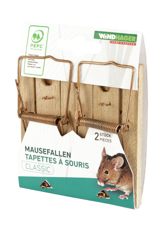 Windhager Mausefalle PEFC-Holz, 10 x 4,8 x 1,8 cm Windhager Mausefalle PEFC-Holz, 10 x 4,8 x 1,8 cm