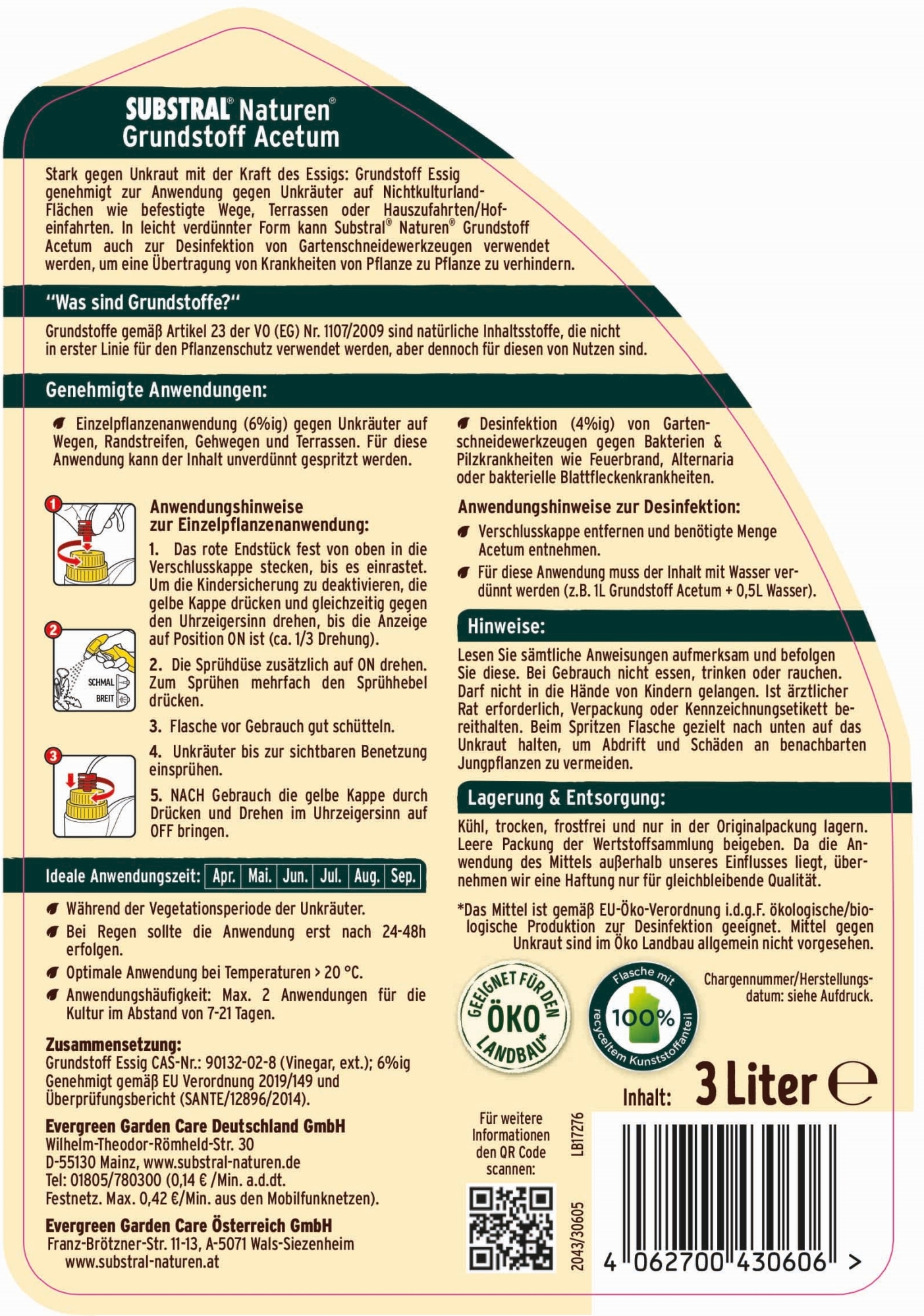 Substral Naturen Grundstoff Acetum, 3 L Substral Naturen Grundstoff Acetum, 3 L