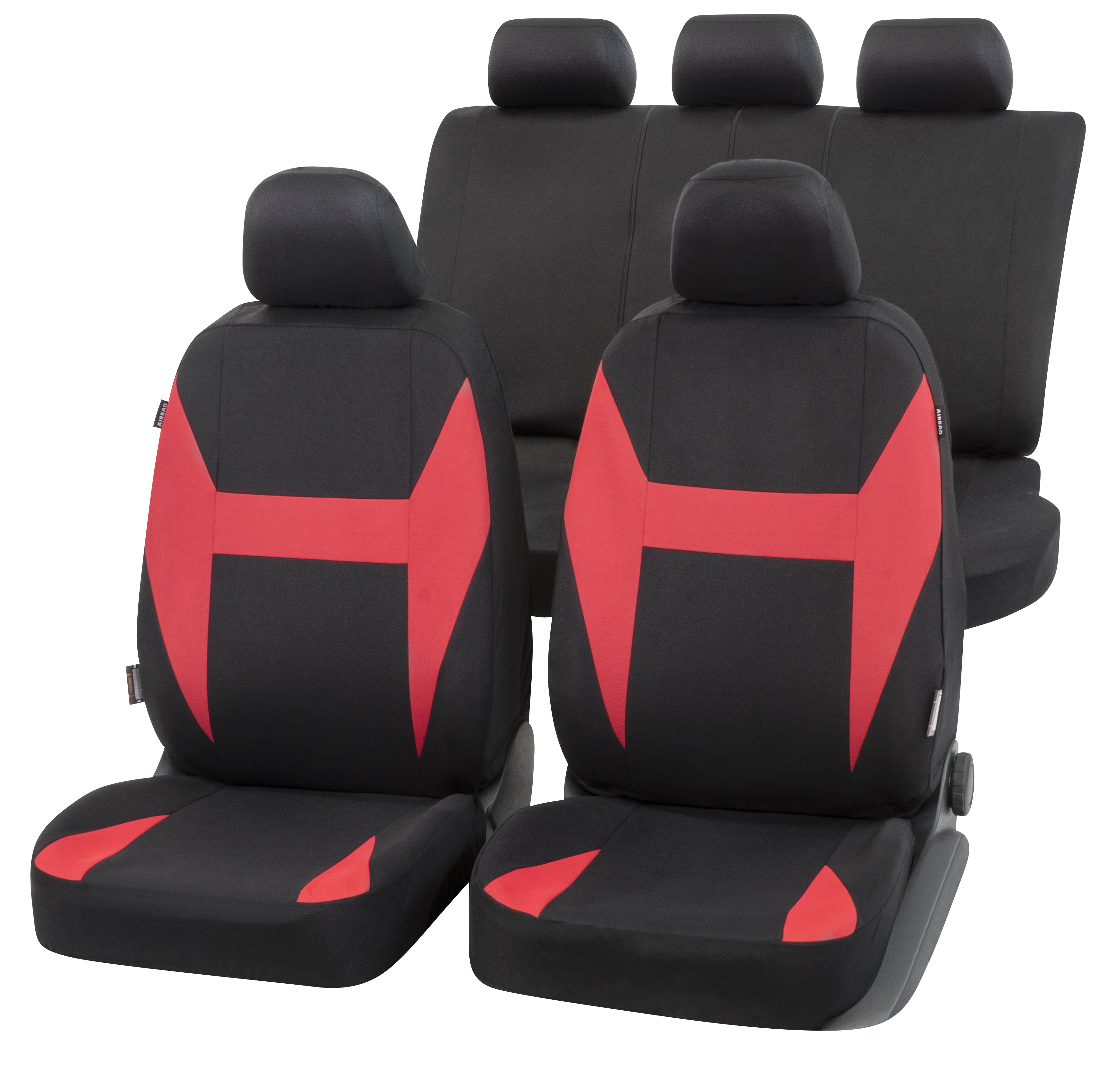 CarComfort Autositzbezug Caledon, schwarz/rot, 2VS 2-teilig 5NS 1RS 5-teilig CarComfort Autositzbezug Caledon, schwarz/rot, 2VS 2-teilig 5NS 1RS 5-teilig