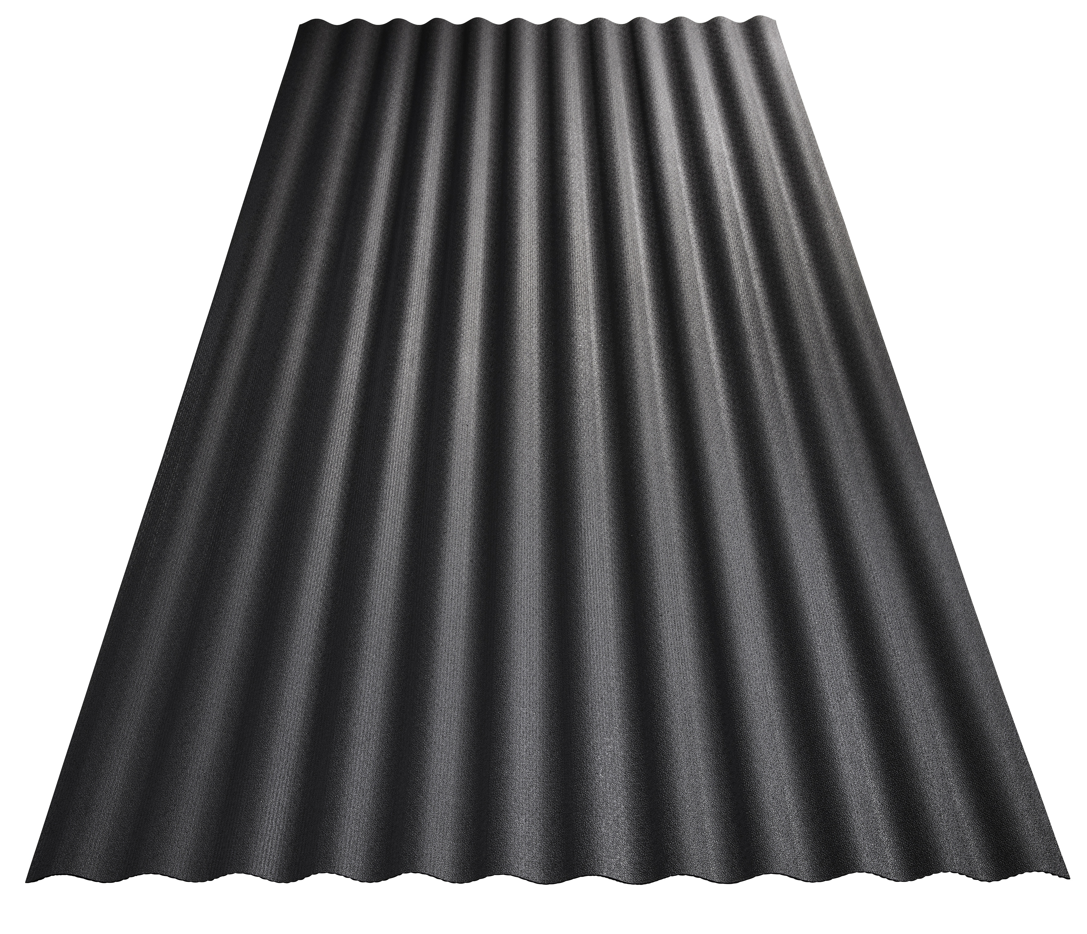 Gutta Guttanit Wellplatten 76/18, schwarz, 2000 x 900 mm  Gutta Guttanit Wellplatten 76/18, schwarz, 2000 x 900 mm