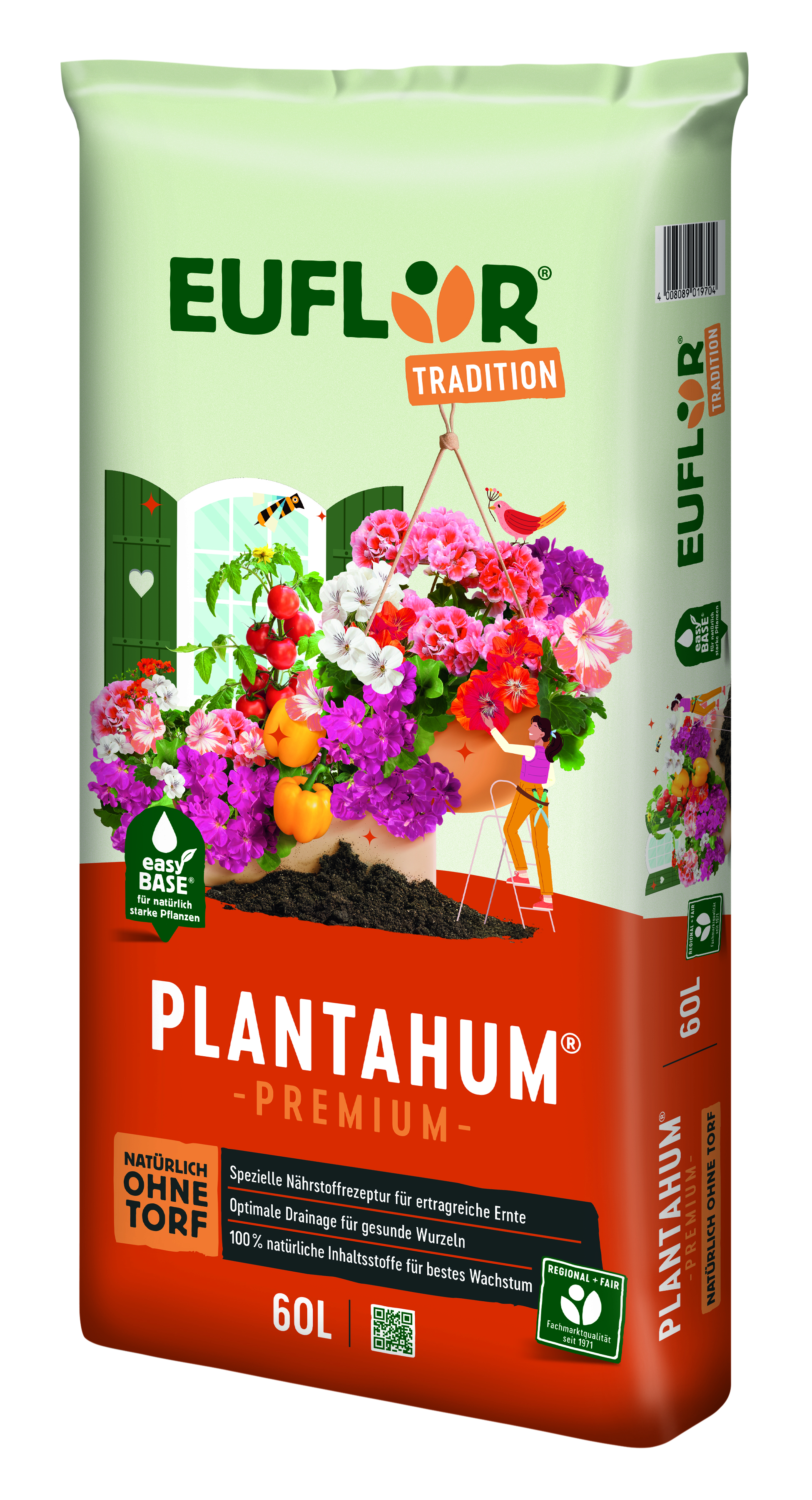 Euflor Tradition Plantahum Premium torffrei, 60l