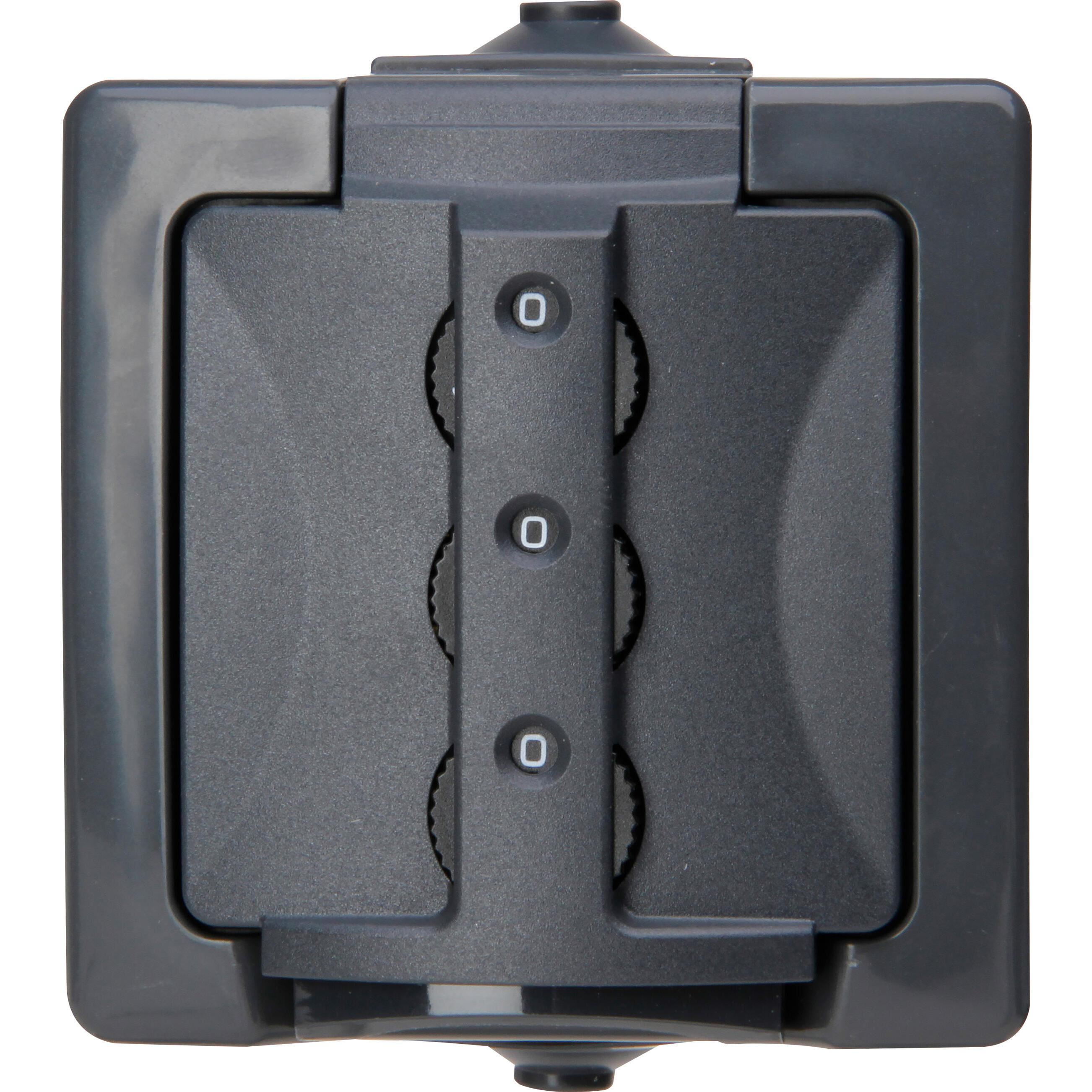 Kopp NAUTIC Schutzkontakt-Steckdose, anthrazit Kopp NAUTIC Schutzkontakt-Steckdose, anthrazit