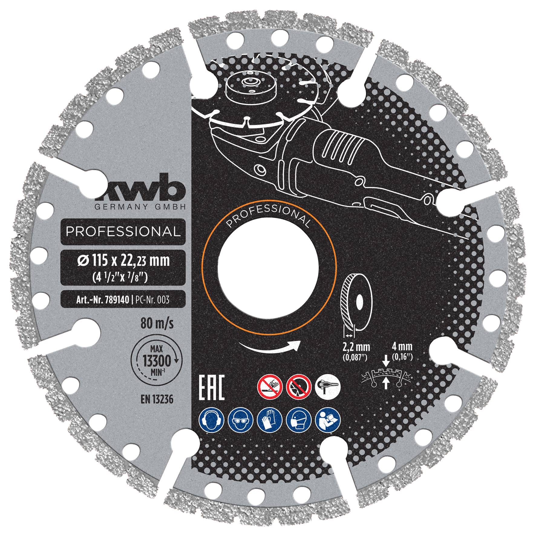Kwb Diamant-Trennscheibe Multi, 115 mm Kwb Diamant-Trennscheibe Multi, 115 mm