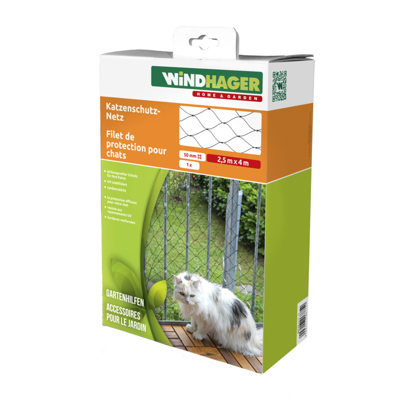 Windhager Katzenschutz-Netz, 2,5 x 4 m, Ø 50 mm Windhager Katzenschutz-Netz, 2,5 x 4 m, Ø 50 mm