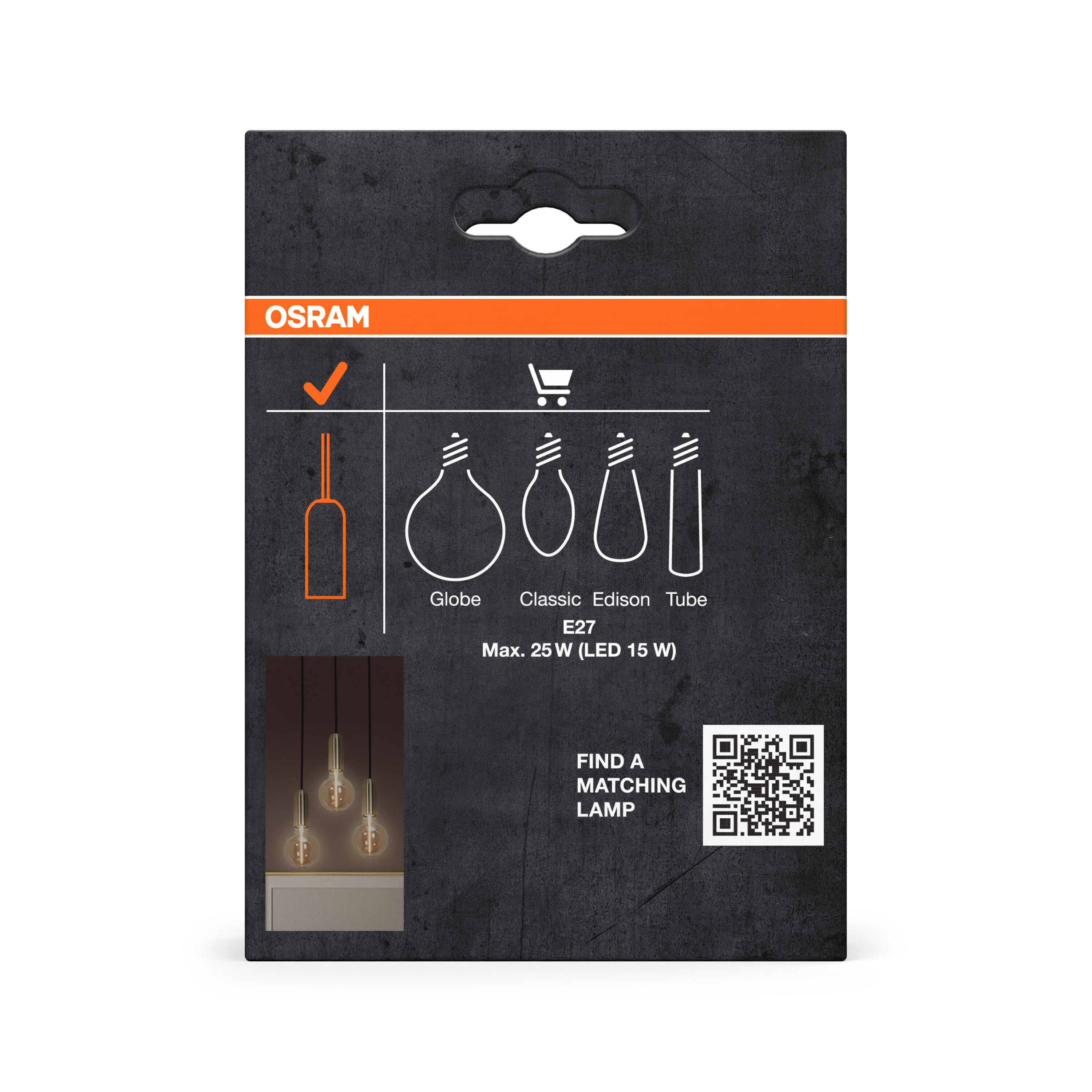 Osram Vintage 1906 Pendelleuchte Round, E27, gold