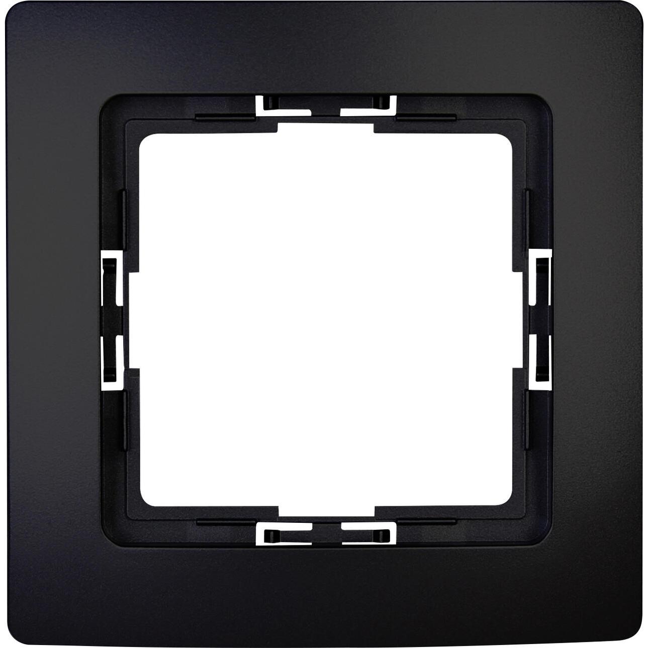 Kopp PARIS Abdeckrahmen 1-fach, schwarz matt Kopp PARIS Abdeckrahmen 1-fach, schwarz matt