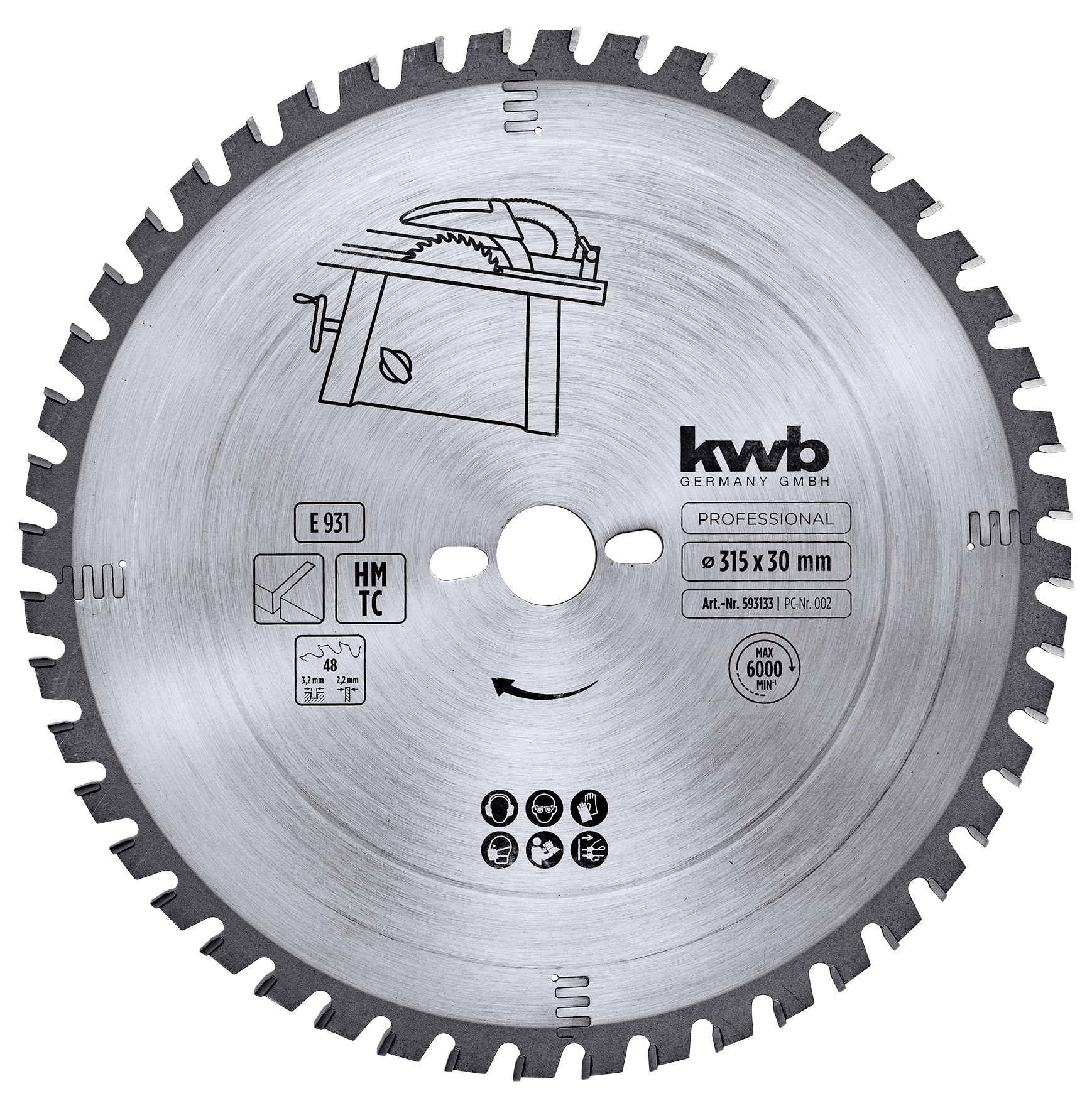 Kwb Kreisägeblatt HM Ø 315 x 30 mm, Z48 Kwb Kreisägeblatt HM Ø 315 x 30 mm, Z48