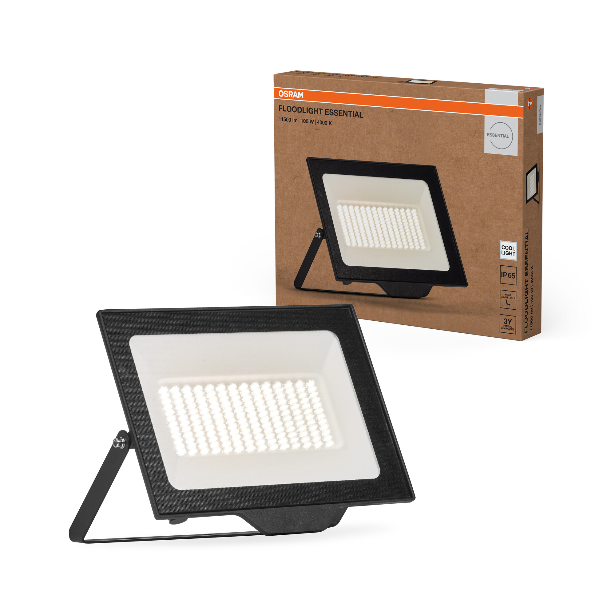 Osram Flutlicht Essential, 100W, schwarz