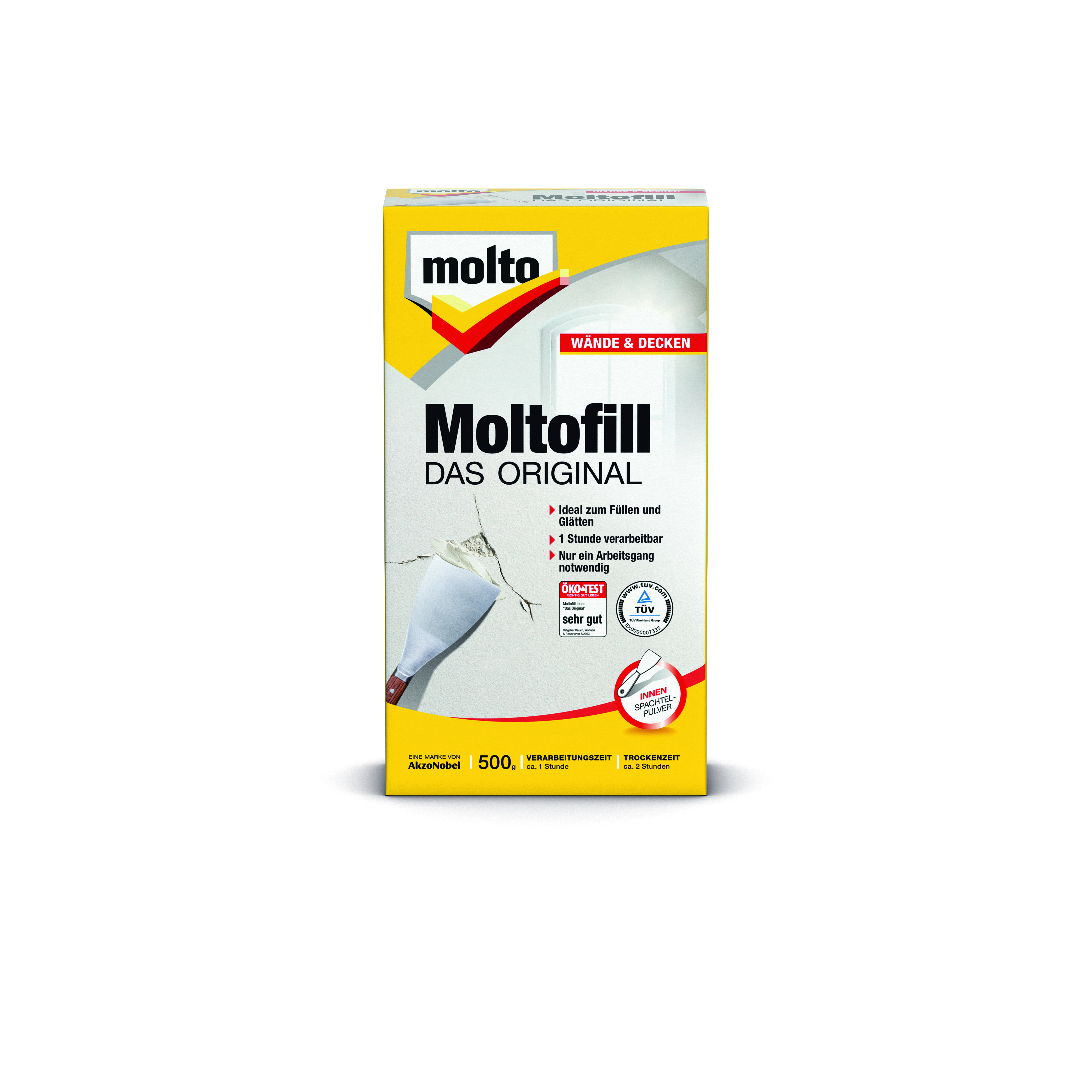 113966-Moltofill-Spachtelpulver-innen-500g Molto Moltofill Spachtelpulver, Innen