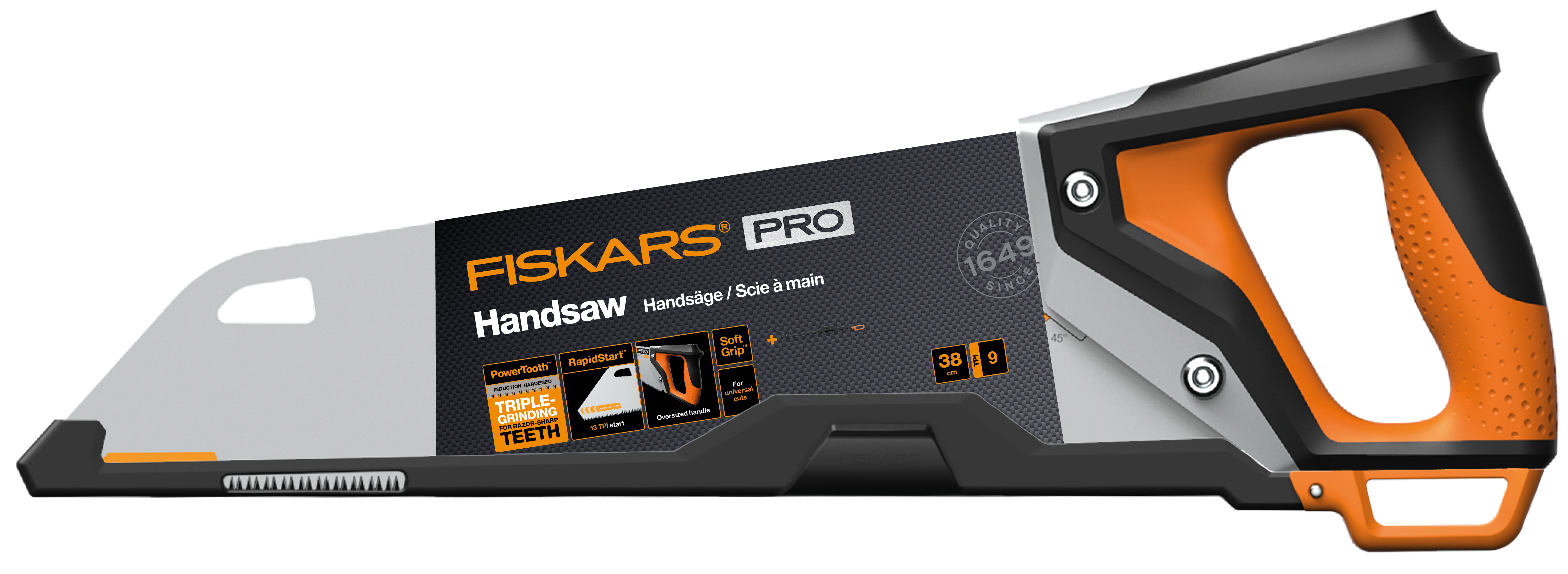 Fiskars PowerTooth Handsäge, 38 cm, 9 TPI Fiskars PowerTooth Handsäge, 38 cm, 9 TPI