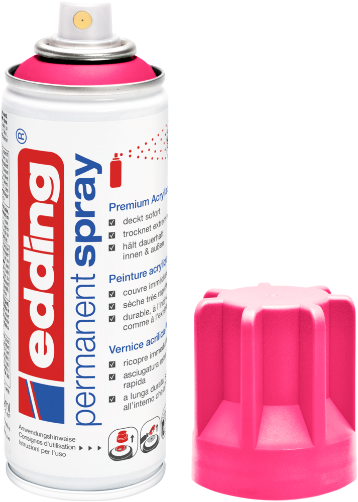 Edding 5200 Permanentspray Premium Acryllack neonpink matt Edding 5200 Permanentspray Premium Acryllack neonpink matt