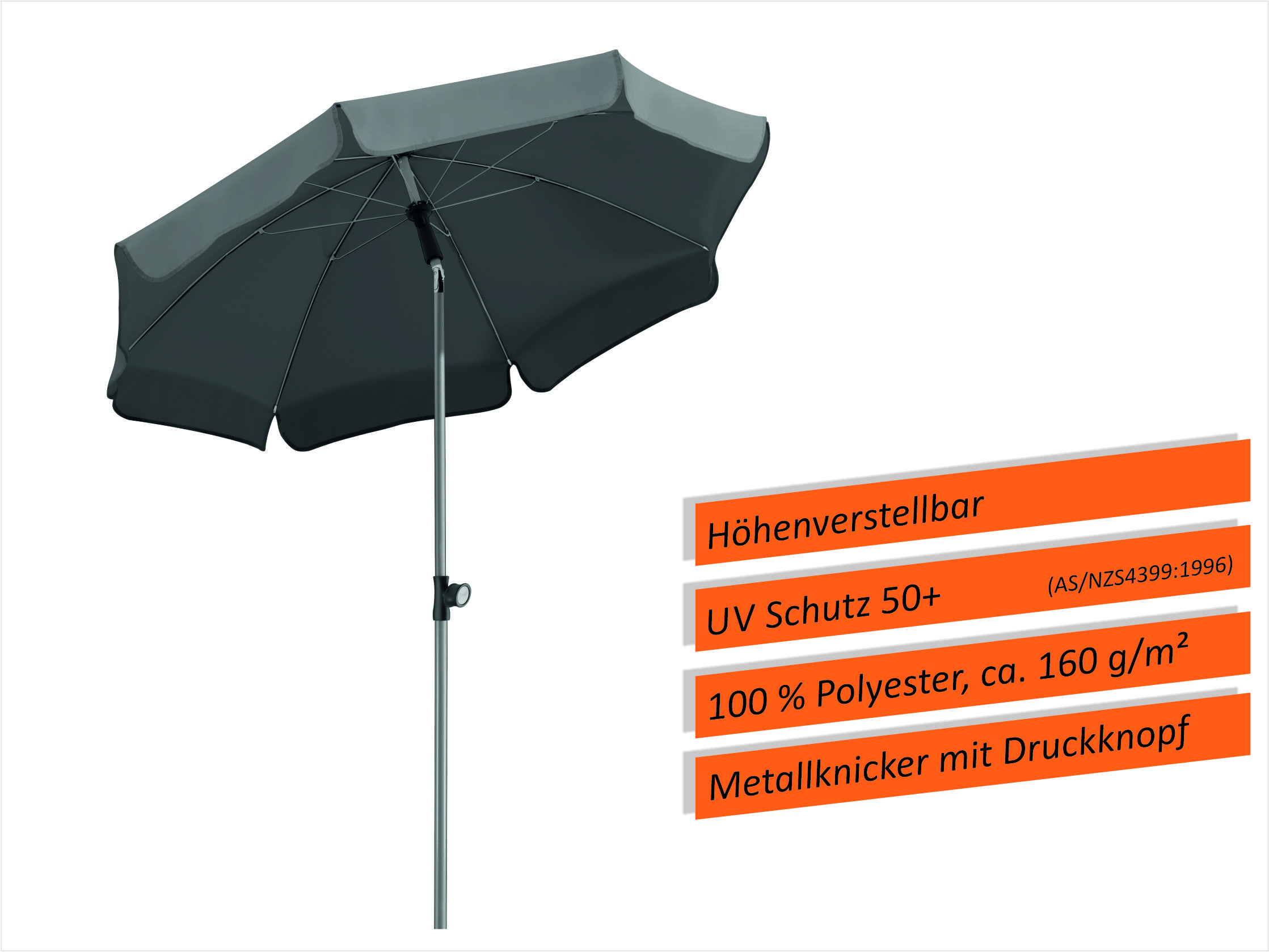 734334_2 Schneider Schirm Locarno 150/8 Anthrazit
