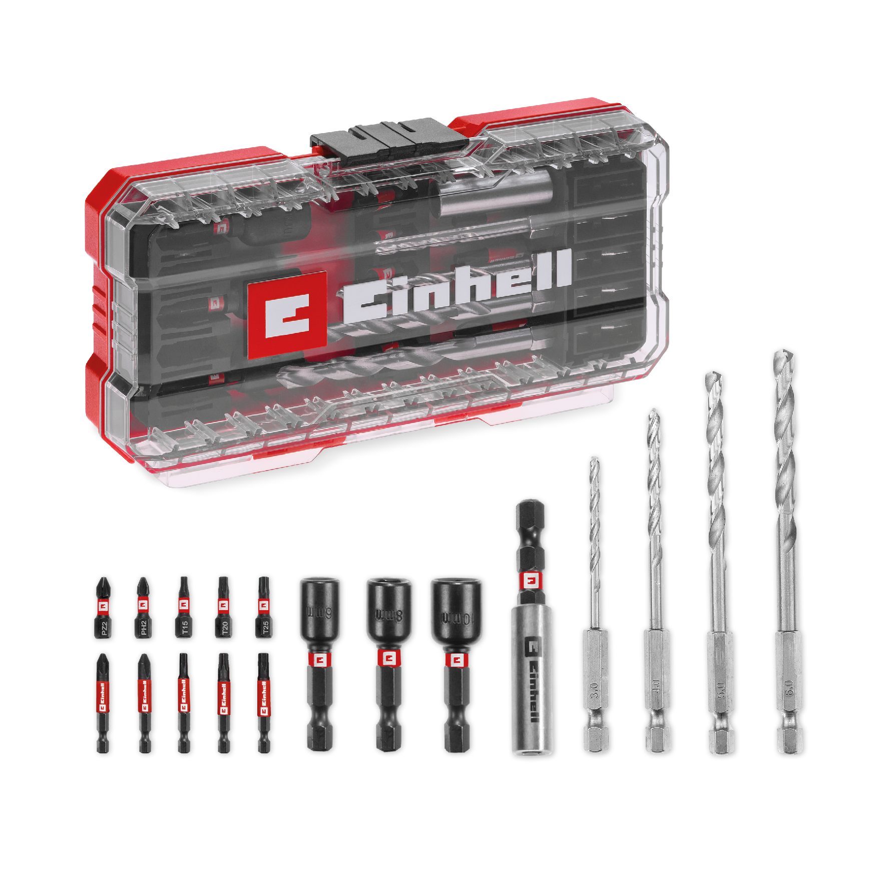 Einhell Impact-Bit-Set mit Metallbohrern, S-CASE, 18-tlg. Einhell Impact-Bit-Set mit Metallbohrern, S-CASE, 18-tlg.