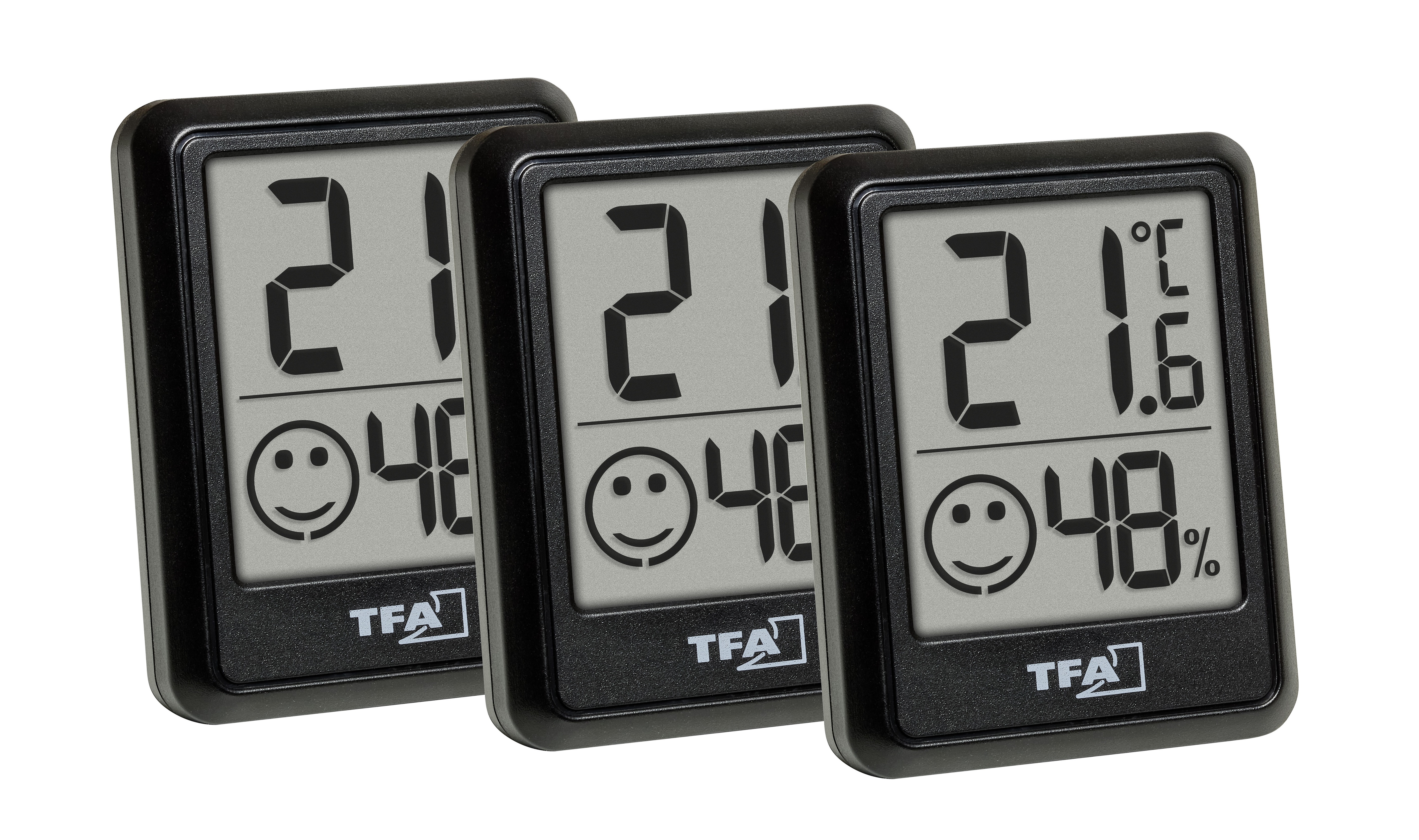 TFA 3er-Set Digitales Thermo-Hygrometer 30.5060.01.03 TFA 3er-Set Digitales Thermo-Hygrometer 30.5060.01.03