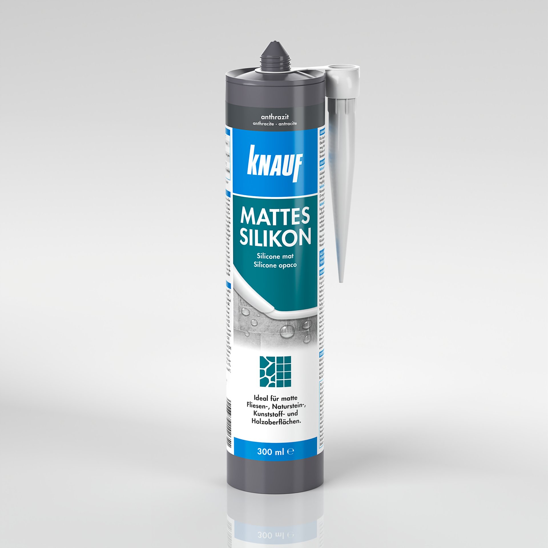 Knauf mattes silikon, anthrazit, 300 ml Knauf mattes silikon, anthrazit, 300 ml