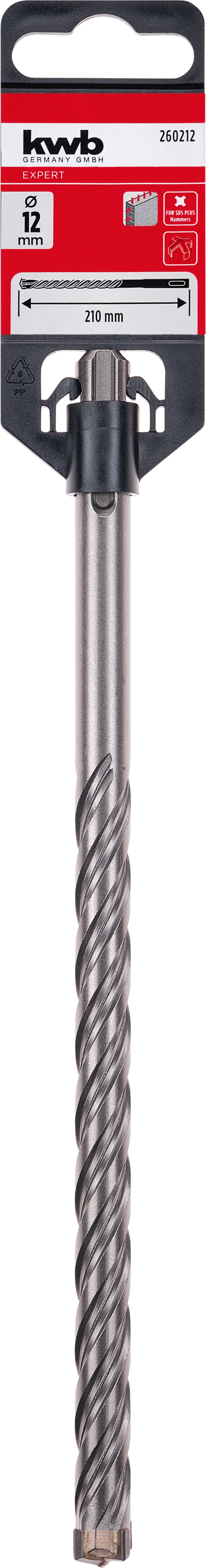 Kwb Hammerbohrer HB4X, 12 x 210 mm SB Kwb Hammerbohrer HB4X, 12 x 210 mm SB